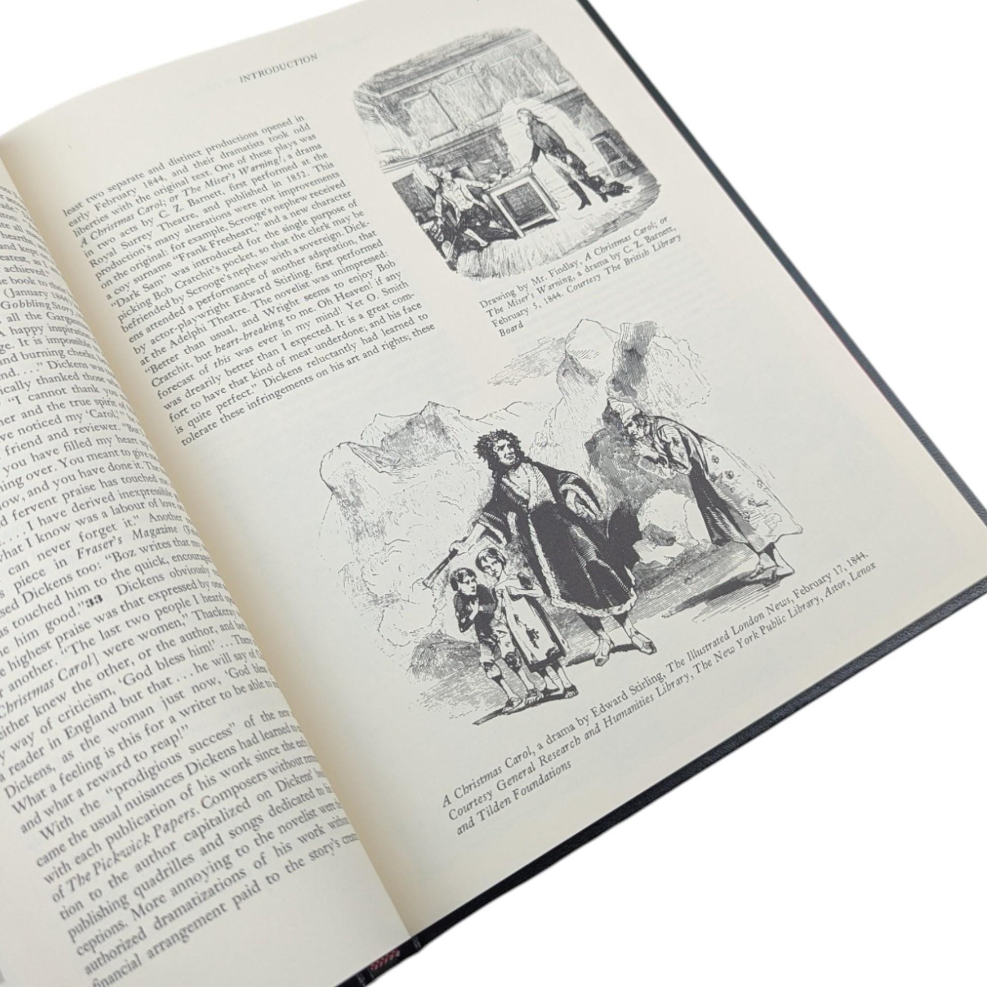 Vintage 1989 The Annotated Christmas Carol: Charles Dickens Illustrated Hardcover