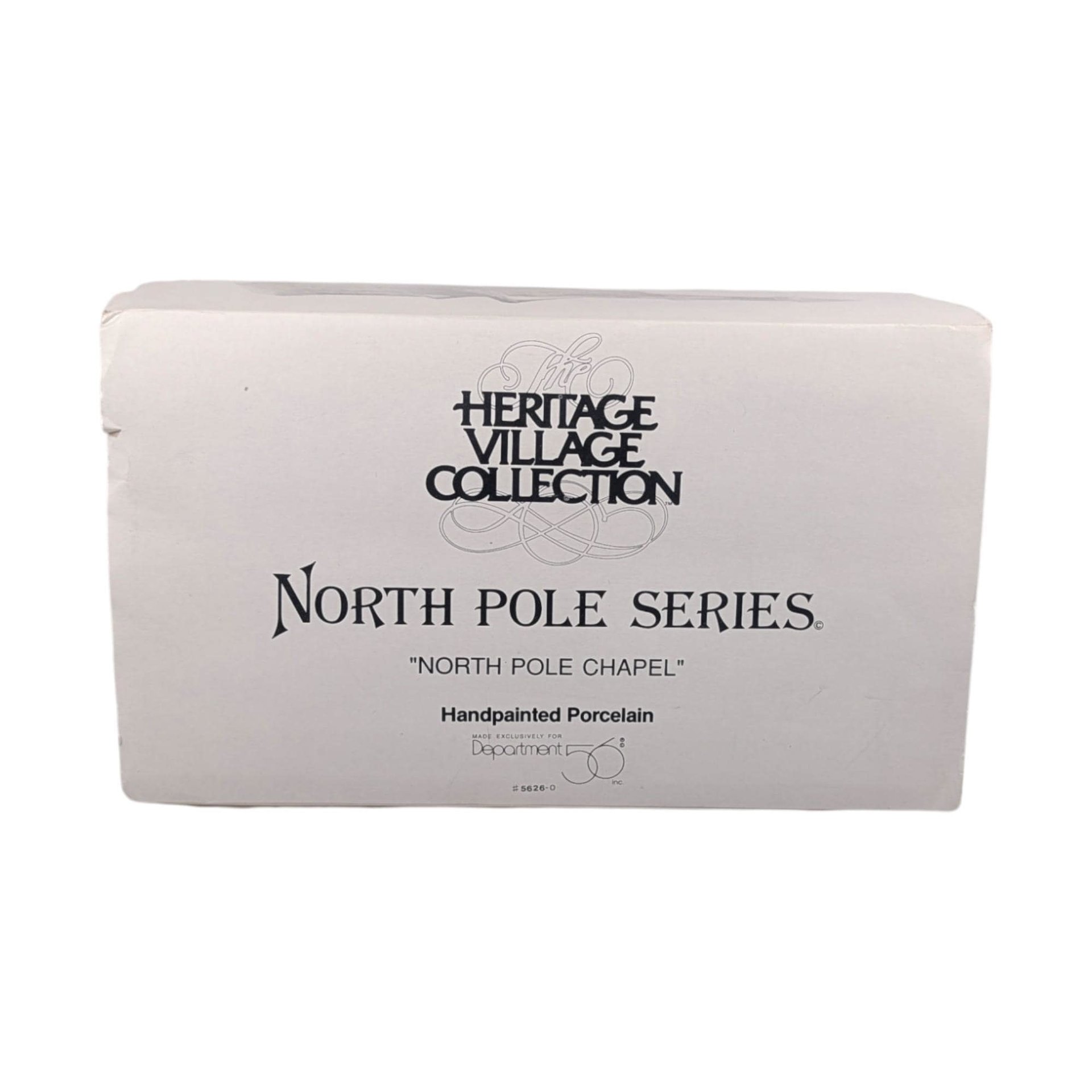 Vintage 1993 Dept 56 North Pole Chapel, North Pole Series Lighted Christmas Village Building, Holiday Church Decor