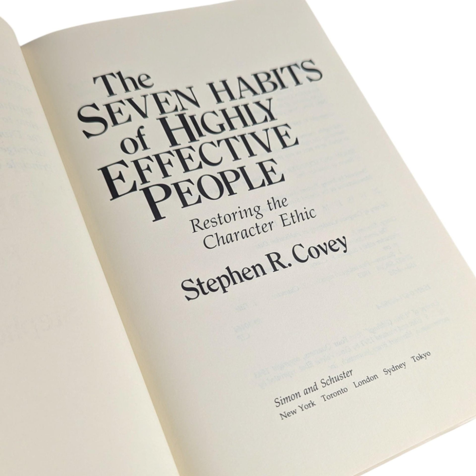 1989 "7 Habits of Effective People" Book: Stephen Covey, Hardcover Self Help Classic