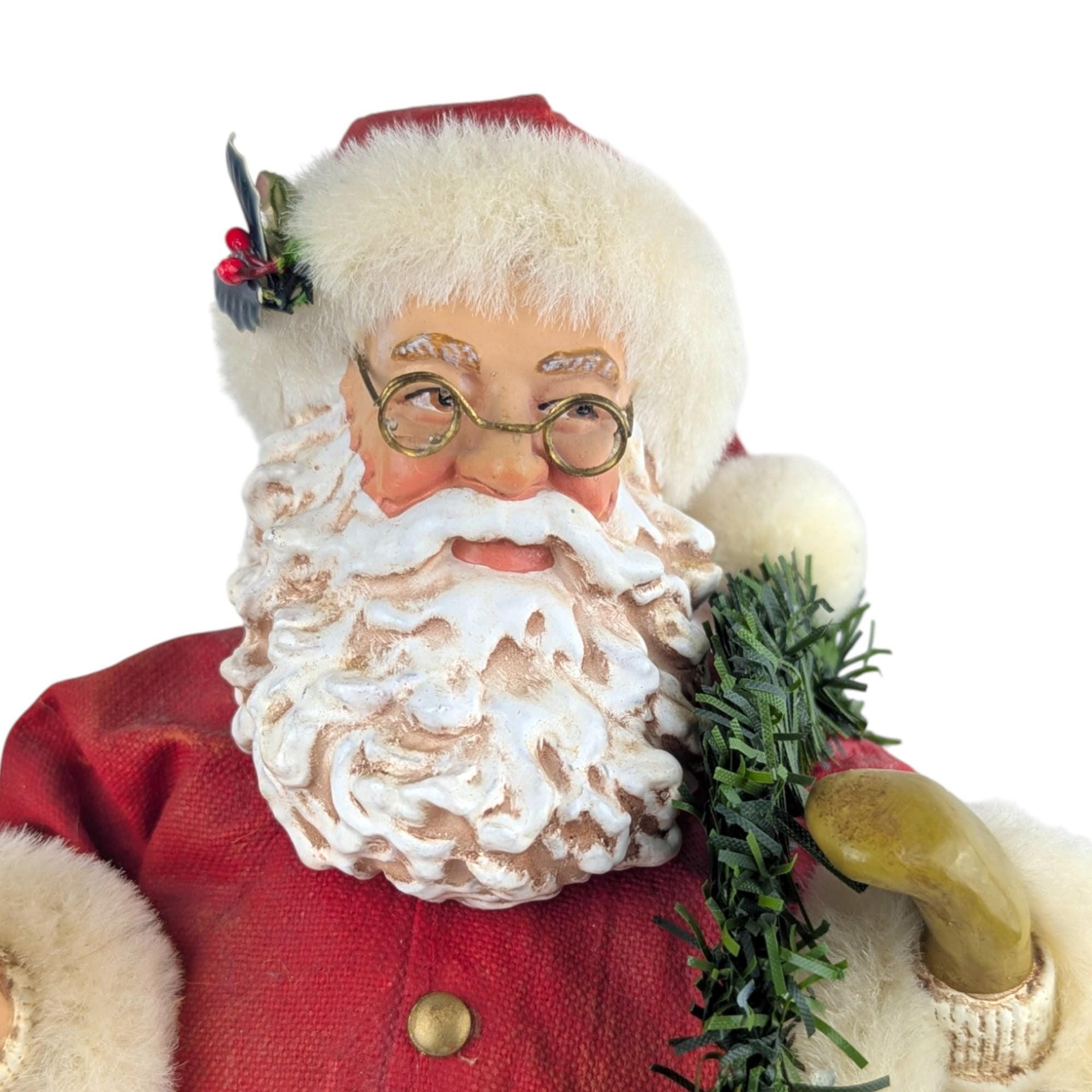1994 Clothtique Santa Claus Figure: Possible Dreams Vintage Christmas Decor, 11" Santa