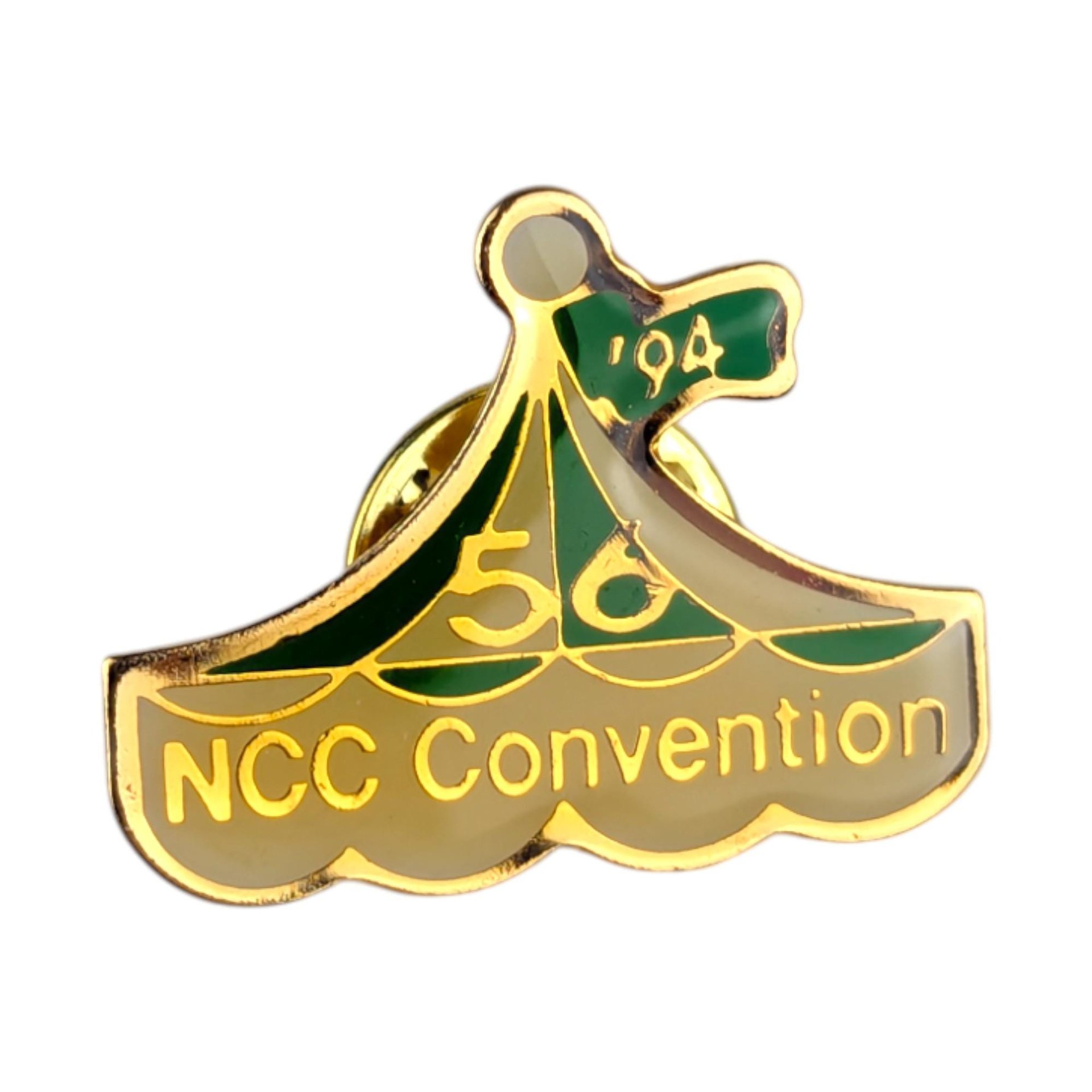 Vintage 1994 Dept 56 NCC Convention Figurine and Pin Set, First Annual 56 Clubs Minneapolis Exclusive, D56 Collector Edition