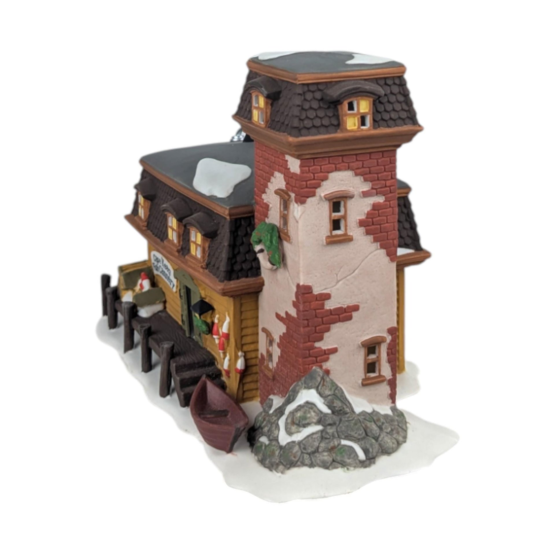 Vintage 1994 Dept 56 Cape Keag Fish Cannery, New England Village Lighted Christmas House with Box, Nautical Holiday Decor