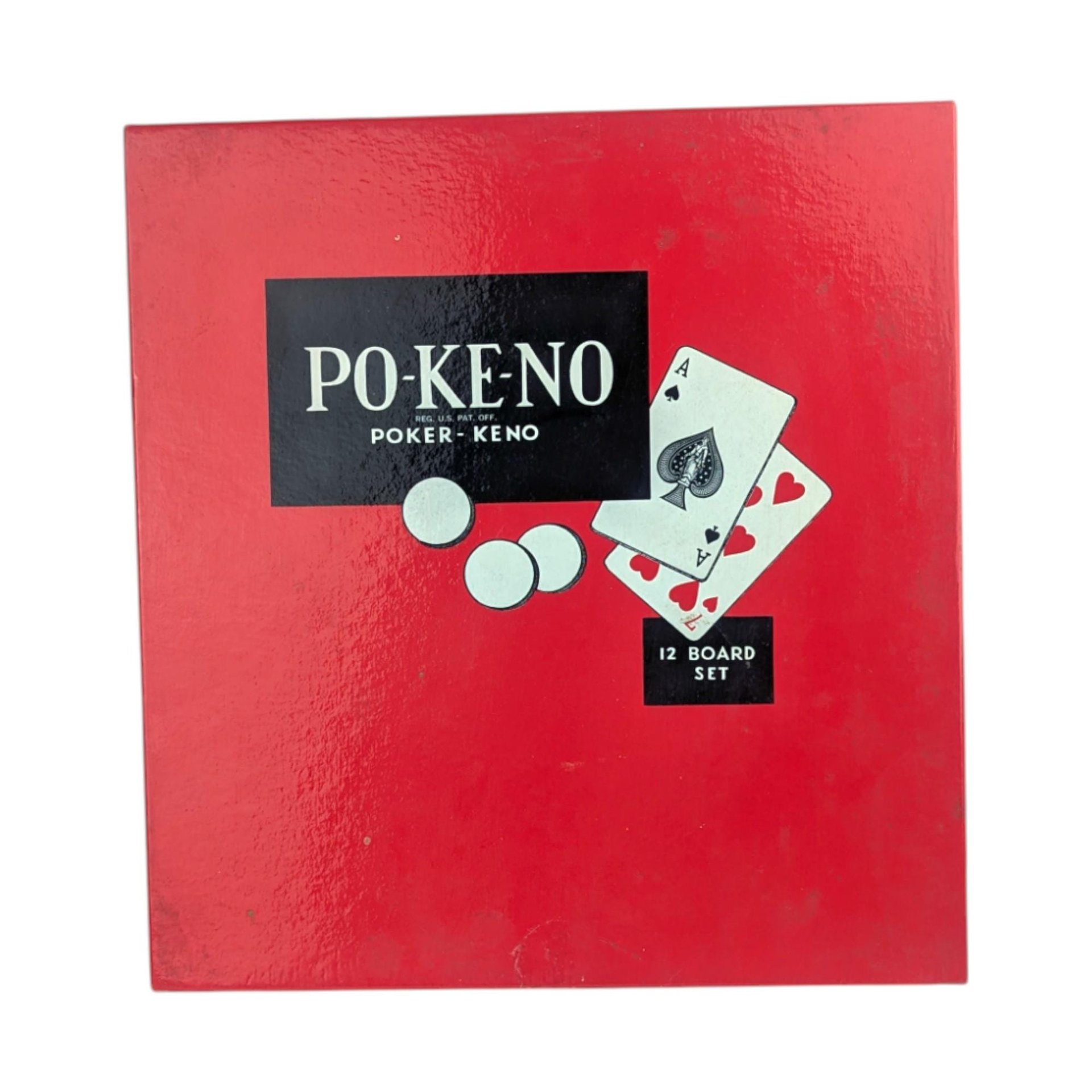 Vintage Po-Ke-No Game Set: 1960s Poker Keno Board Game, Complete 12-Board Set for Family Game Night