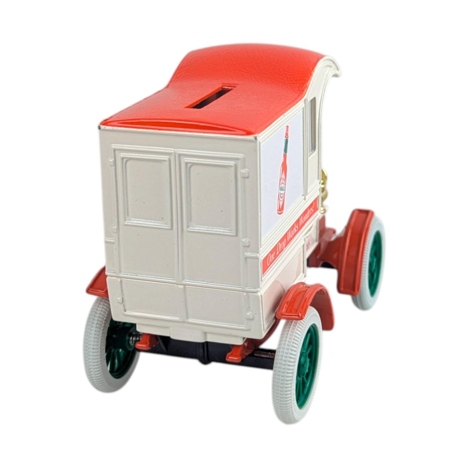 Vintage 1988 ERTL Tabasco Truck: Diecast 1905 Delivery Car Coin Bank