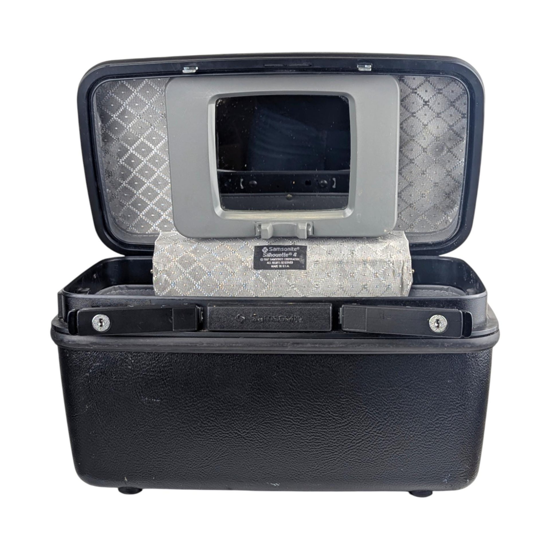 Vintage 1987 Silhouette 4 Train Case: Samsonite Hard Shell Luggage