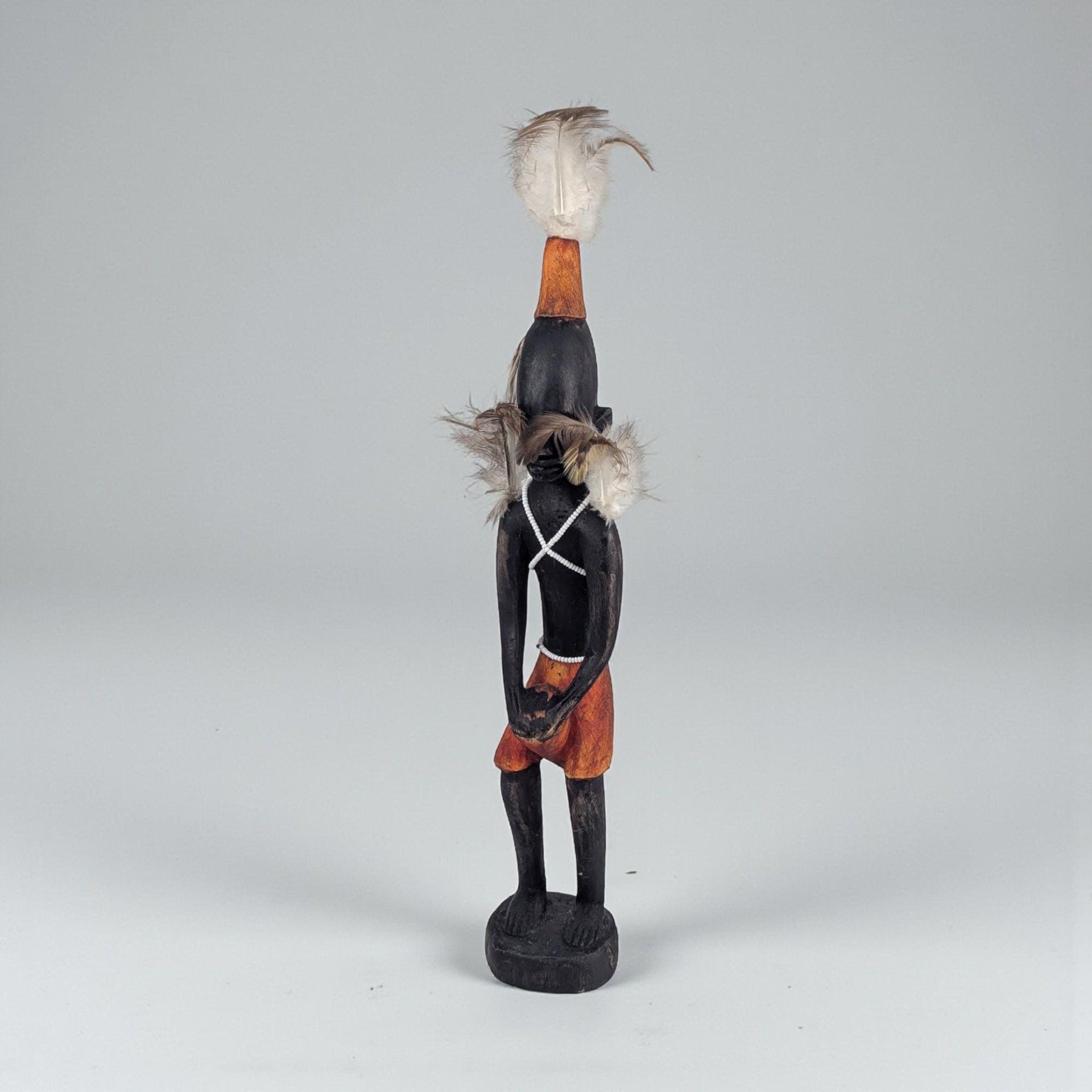 Vintage African Wood Figure: Hand Carved Tribal Art Sculpture
