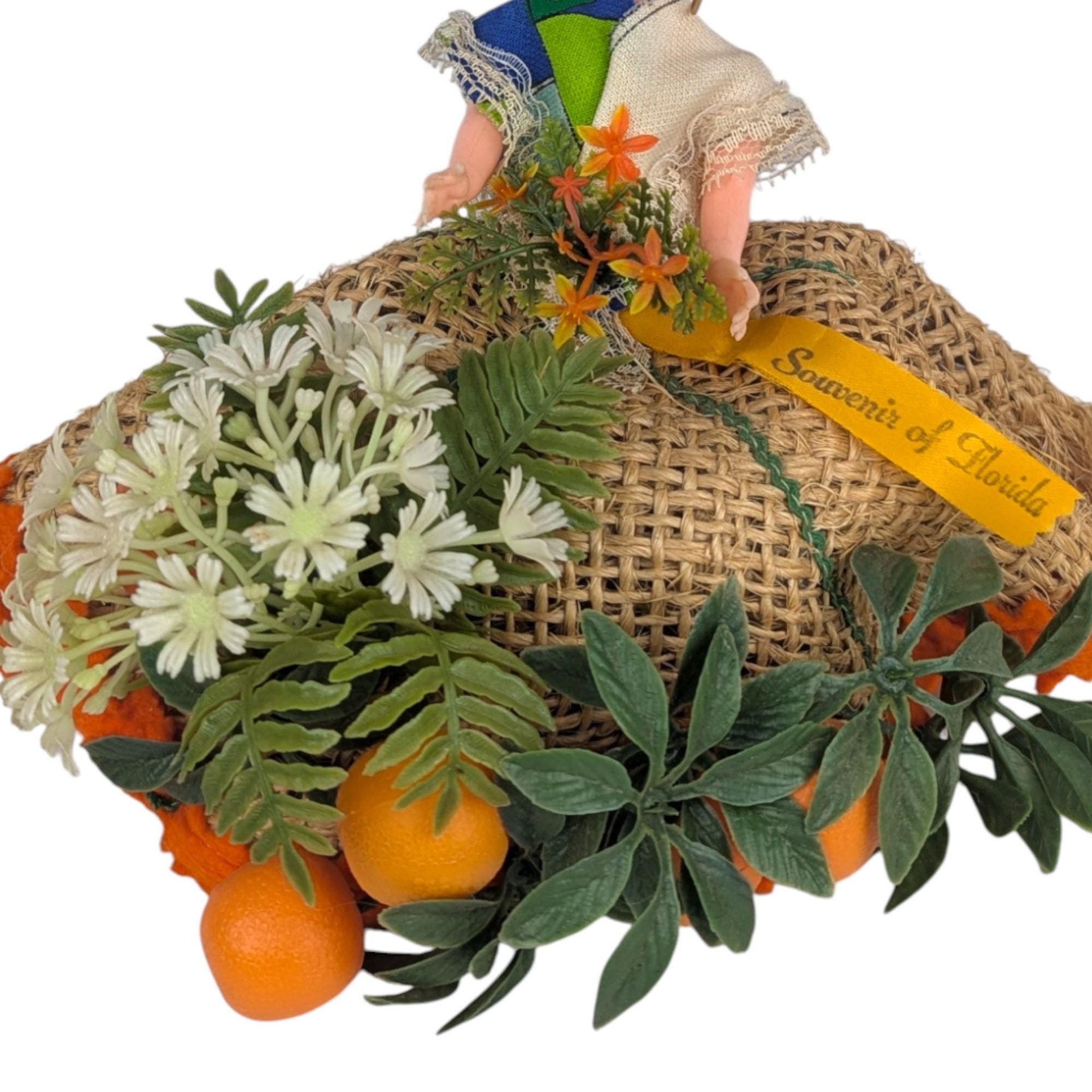 Vintage Florida Souvenir Doll: Calypso Orange Picker Figurine