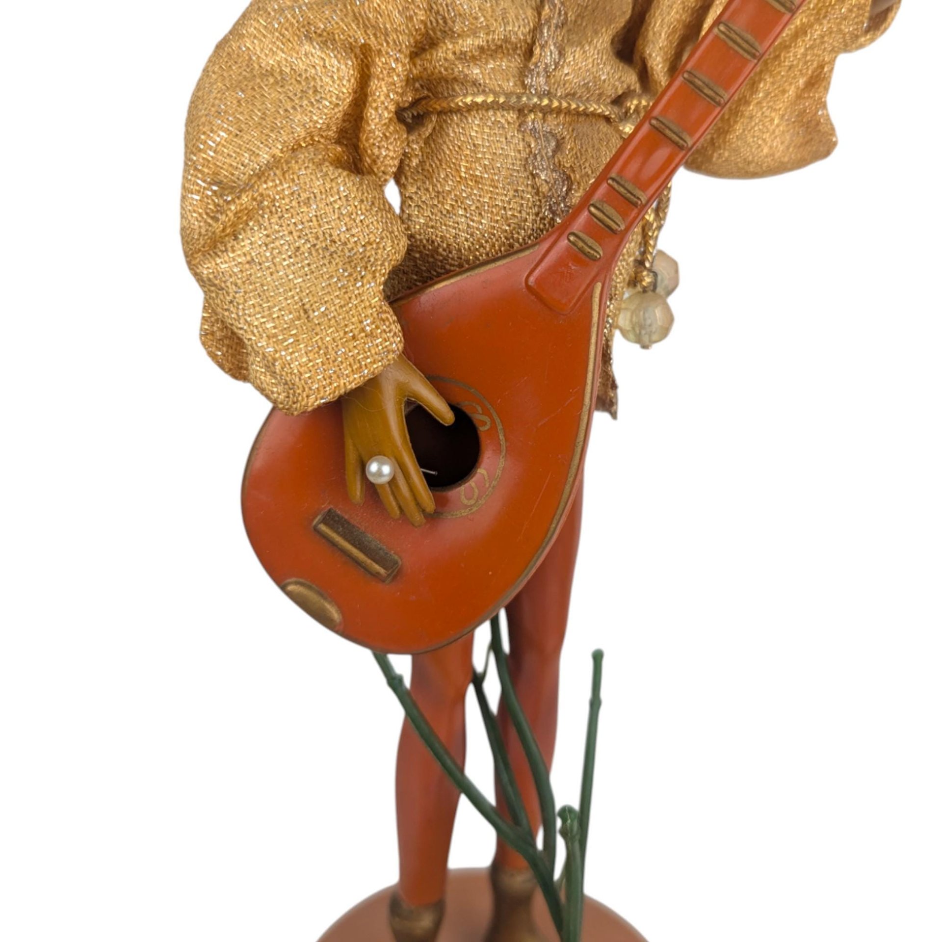 Tilso Banjo Player Figurine: Vintage Mid-Century Pixie Elf Doll