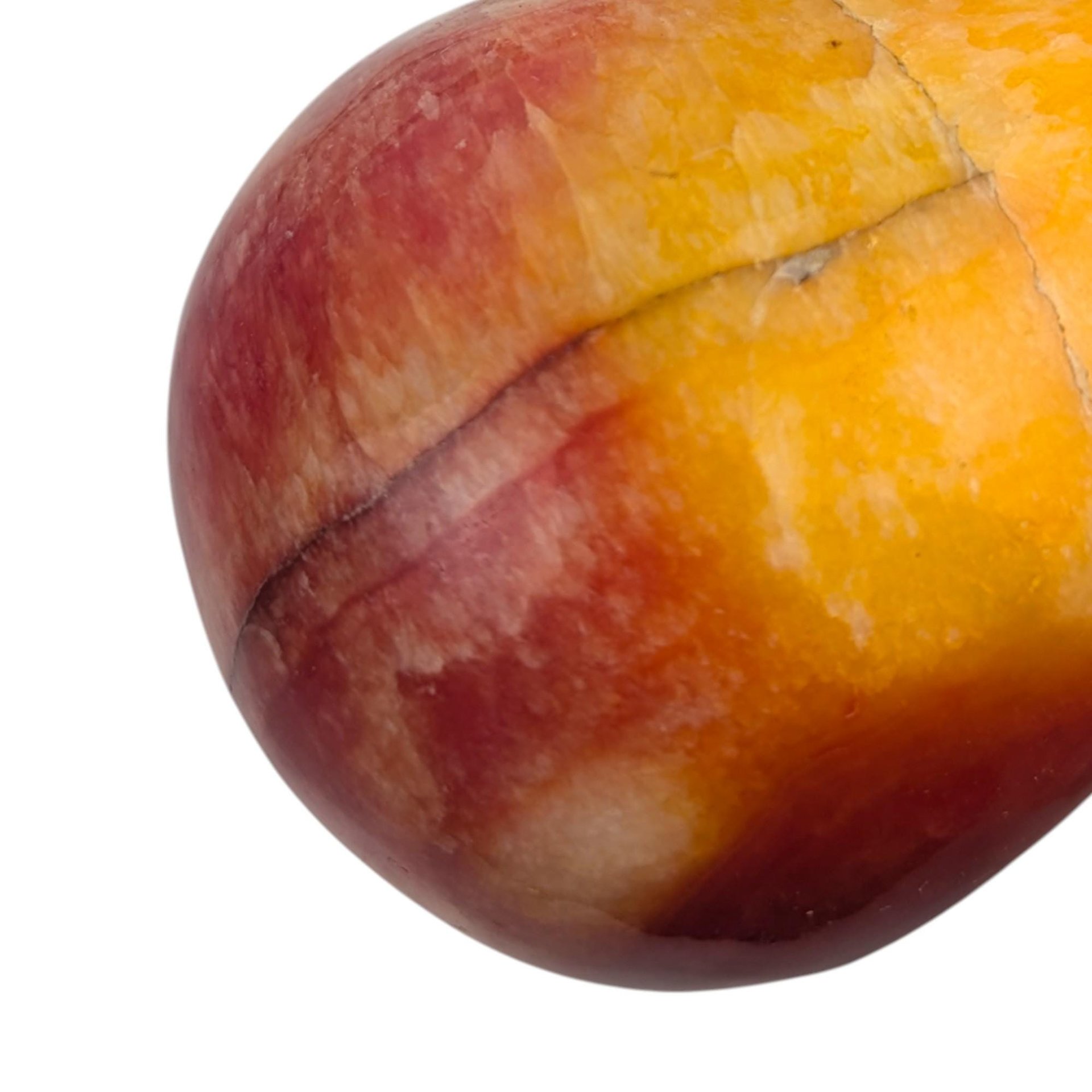 Vintage Stone Pear: Polished Stone Fruit Paperweight