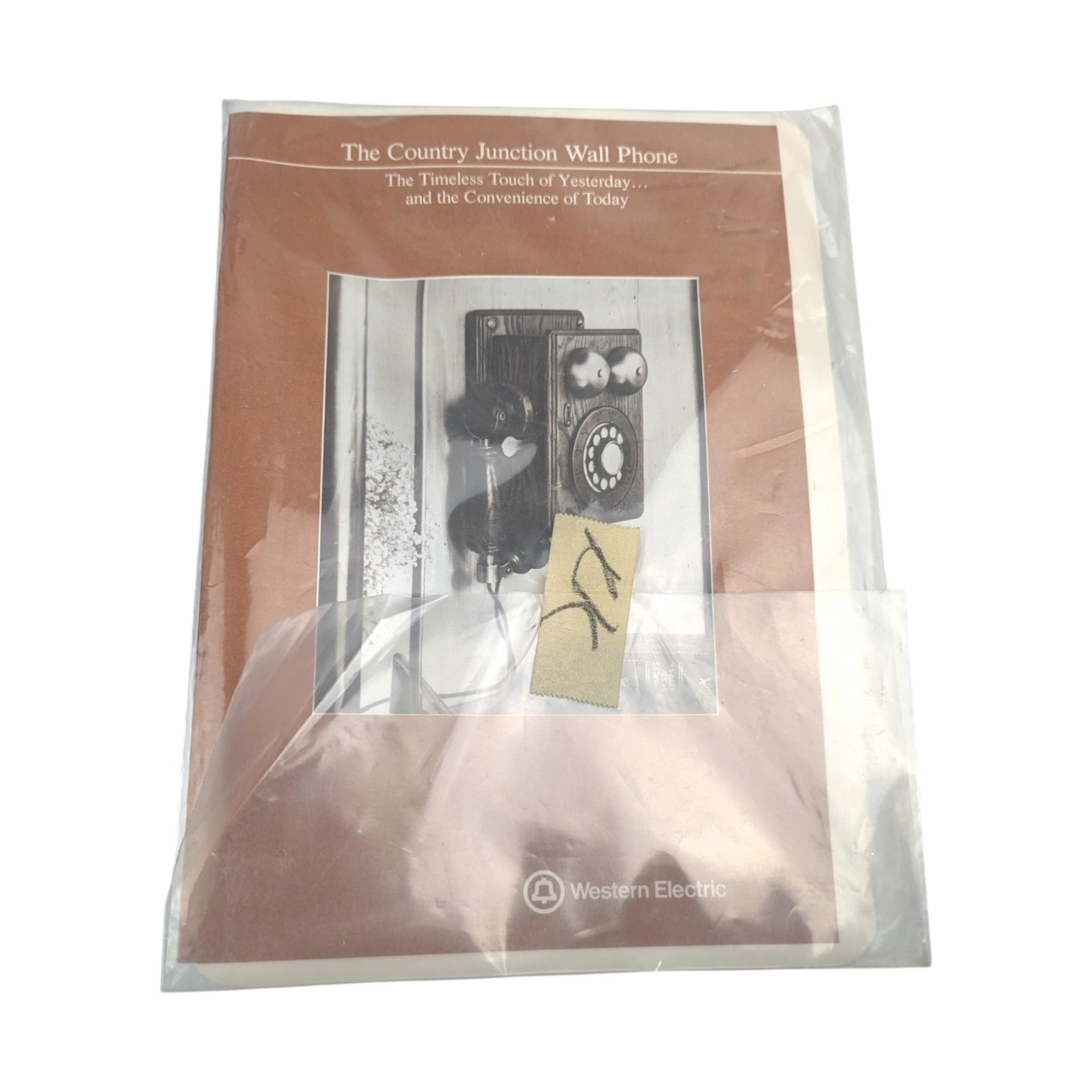 Country Junction Wall Phone: Vintage 1980s Western Electric Wood Telephone