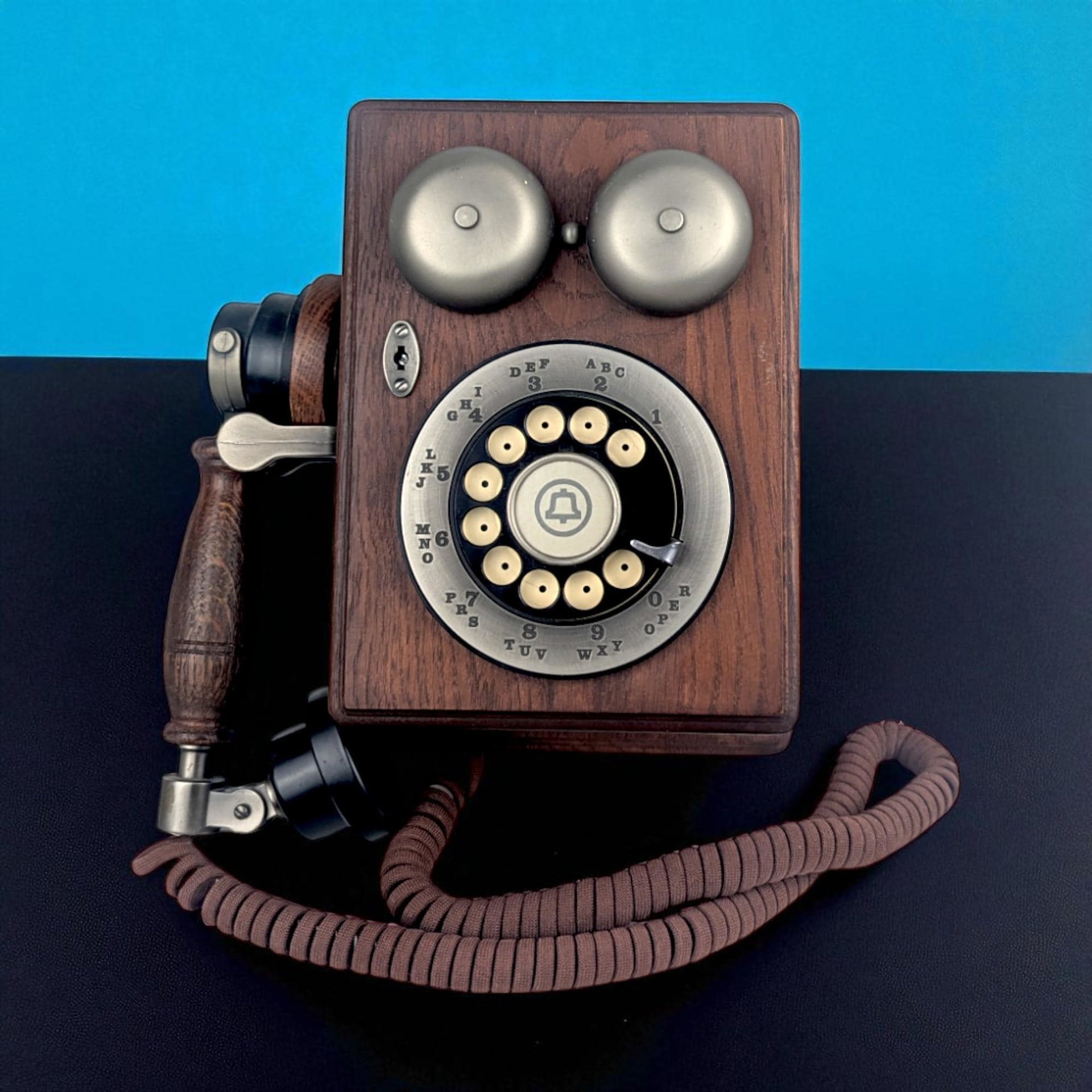 Country Junction Wall Phone: Vintage 1980s Western Electric Wood Telephone