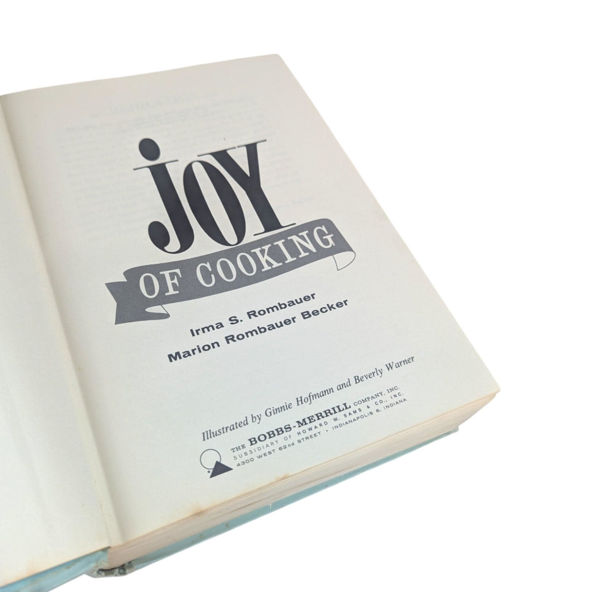1962 Joy of Cooking Cookbook: Vintage Irma S. Rombauer Hardcover