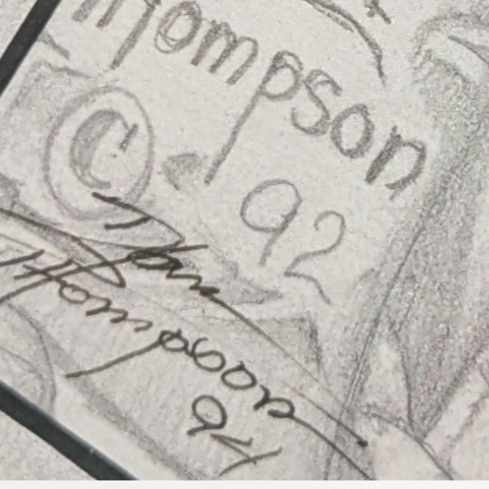 Vintage Dragon Art Print: Signed Dan Thompson Fantasy Castle Scene, Framed