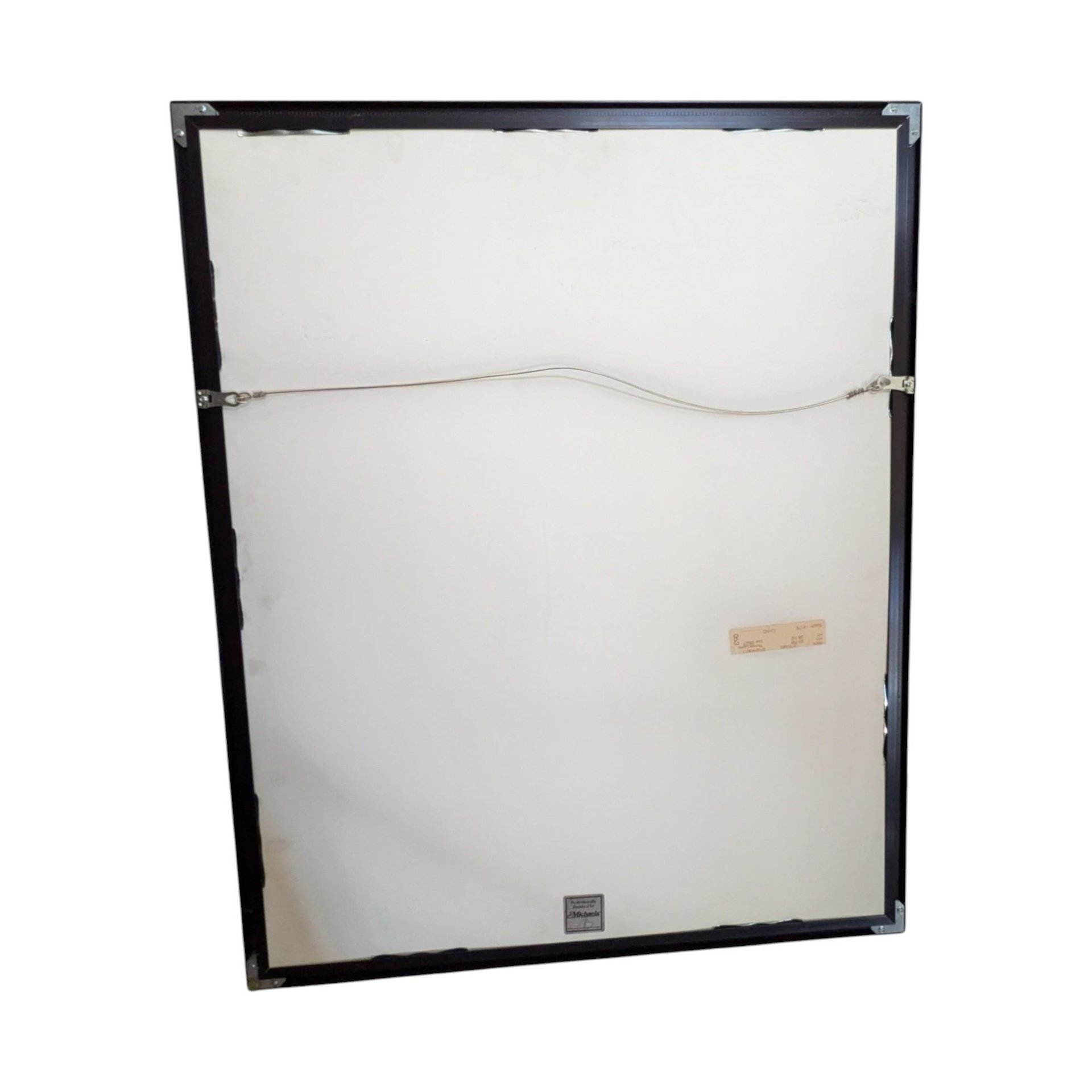 Vintage Dragon Art Print: Signed Dan Thompson Fantasy Castle Scene, Framed