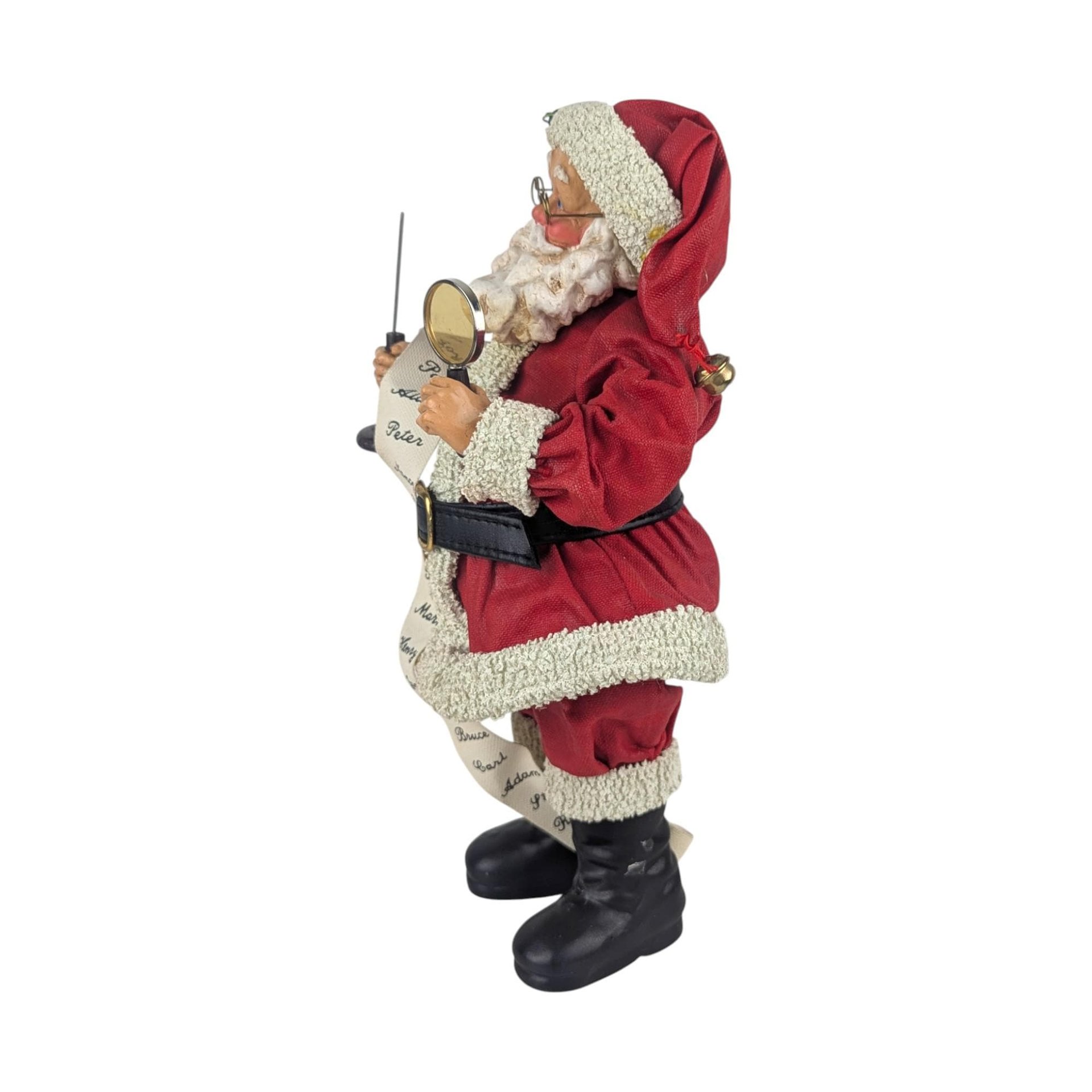 Vintage 1994 Checking It Twice Santa, Imperfect: Possible Dreams Clothtique Figurine