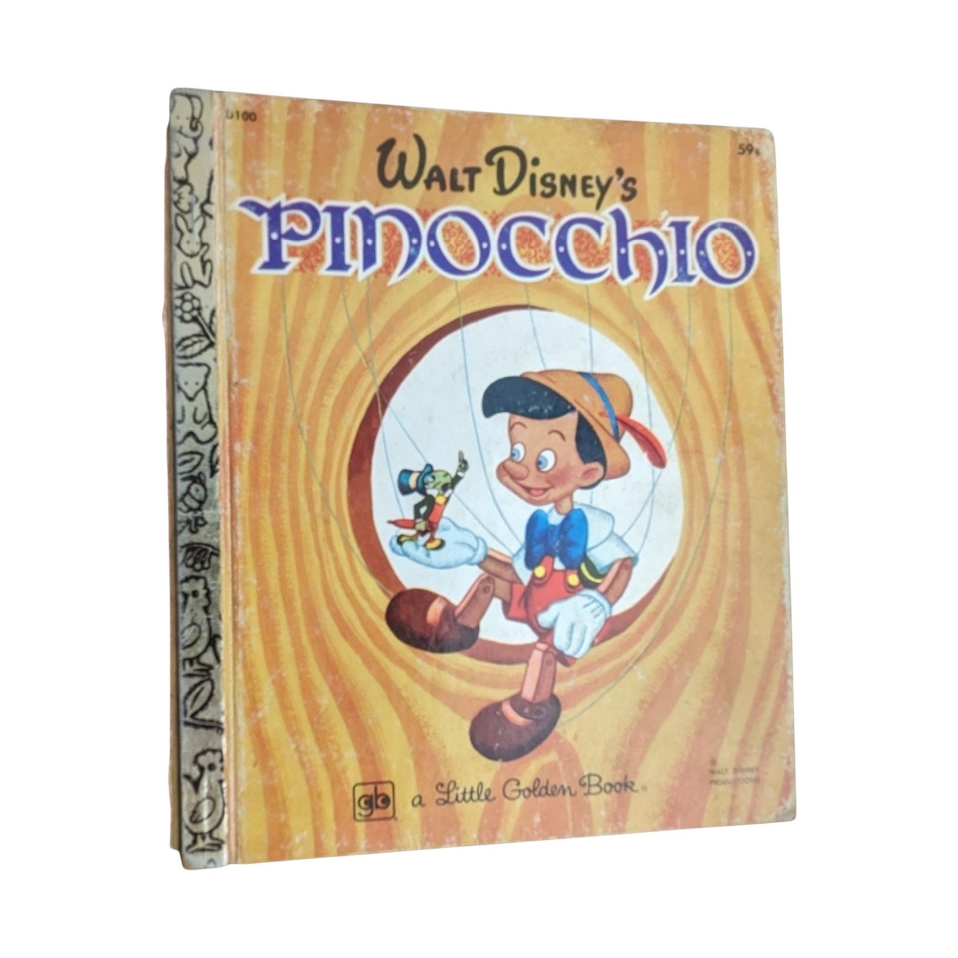 Vintage Disney Storybook Collection: Little Golden Book Lot with Bambi, Pinocchio & Fox and the Hound