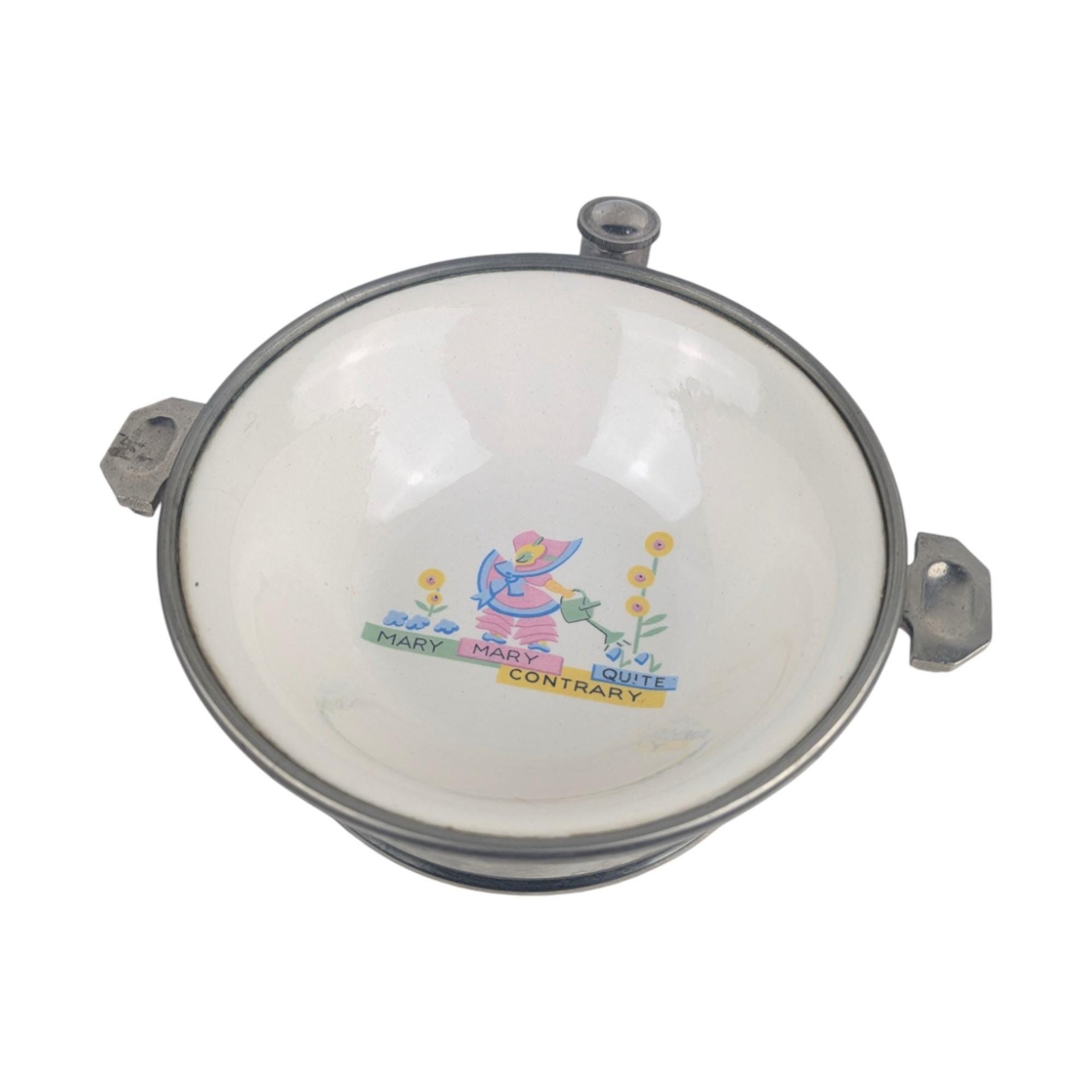 Vintage "Mary Mary Quite Contrary" Childs Bowl: GW Company Nursery Rhyme Collectible