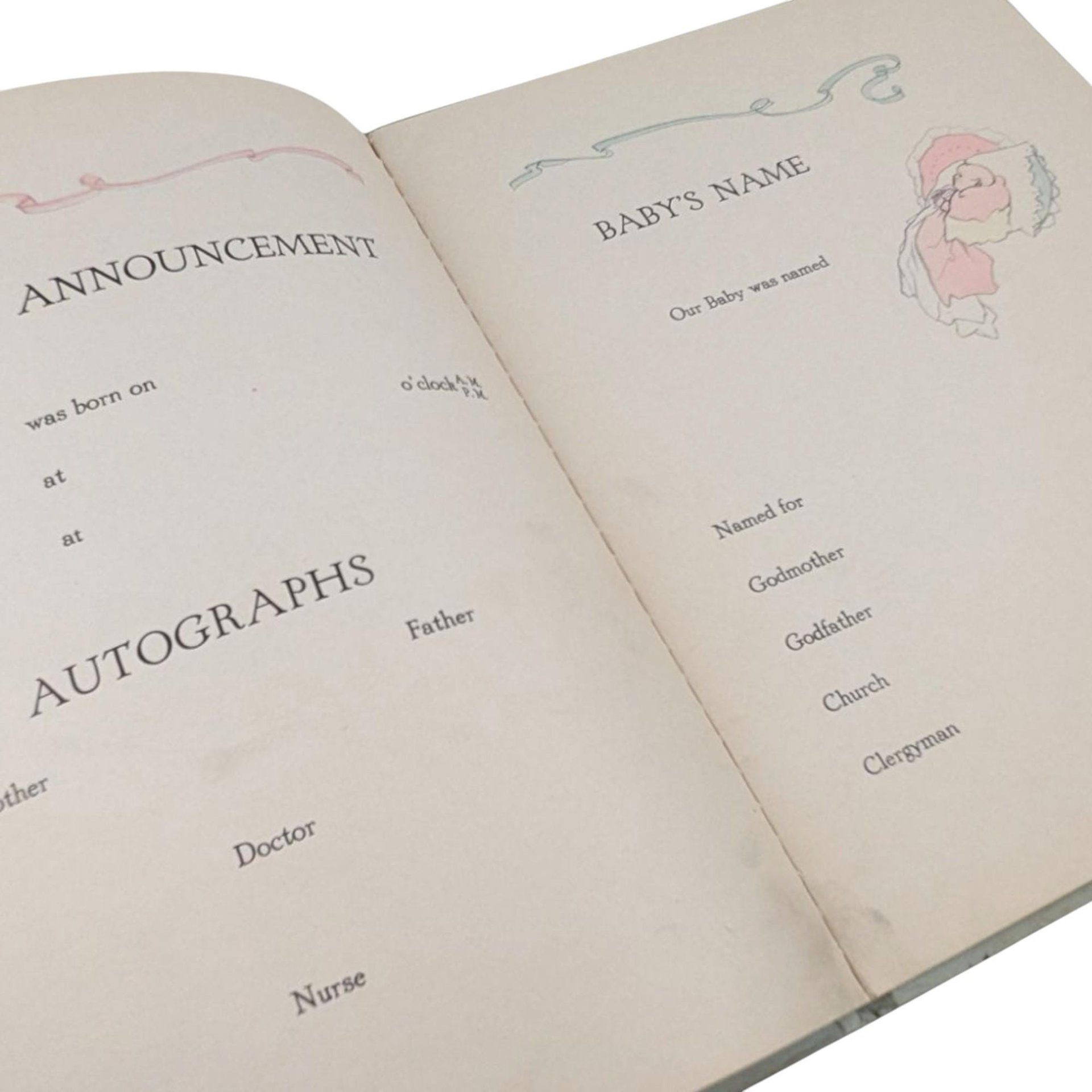 1934 "Story of Our Baby" Book: Vintage Art Deco Keepsake Journal