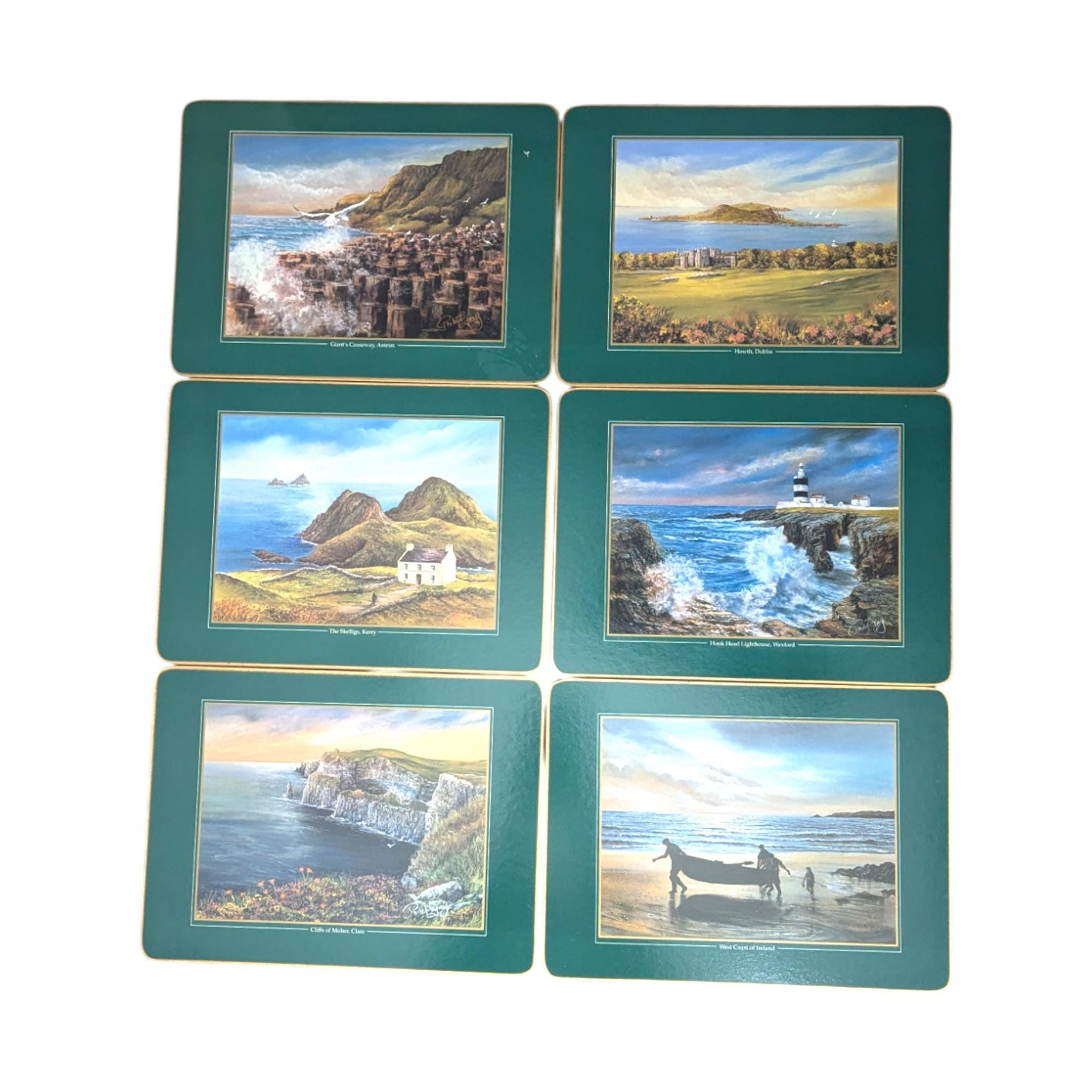 Vintage Irish View Placemat Set: John Hinde Ltd., Cork Back Table Mats, Set of 6