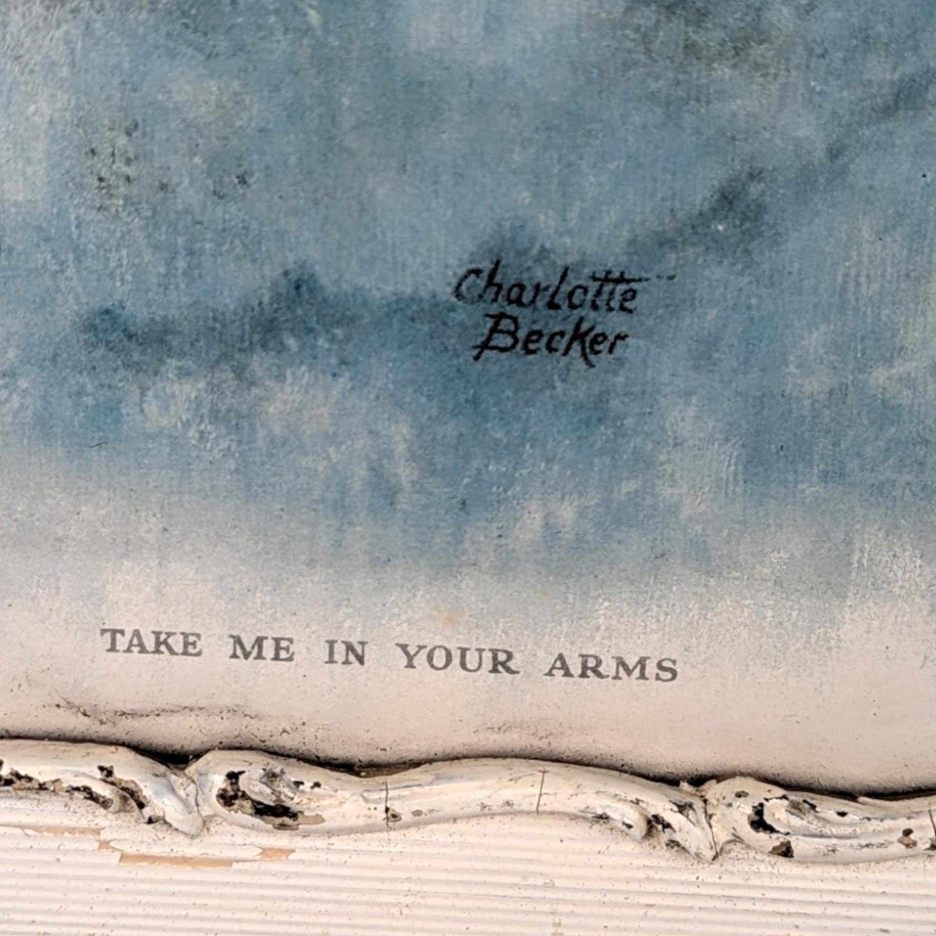 Vintage "Take Me In Your Arms" Print by Charlotte Becker: Nursery Art