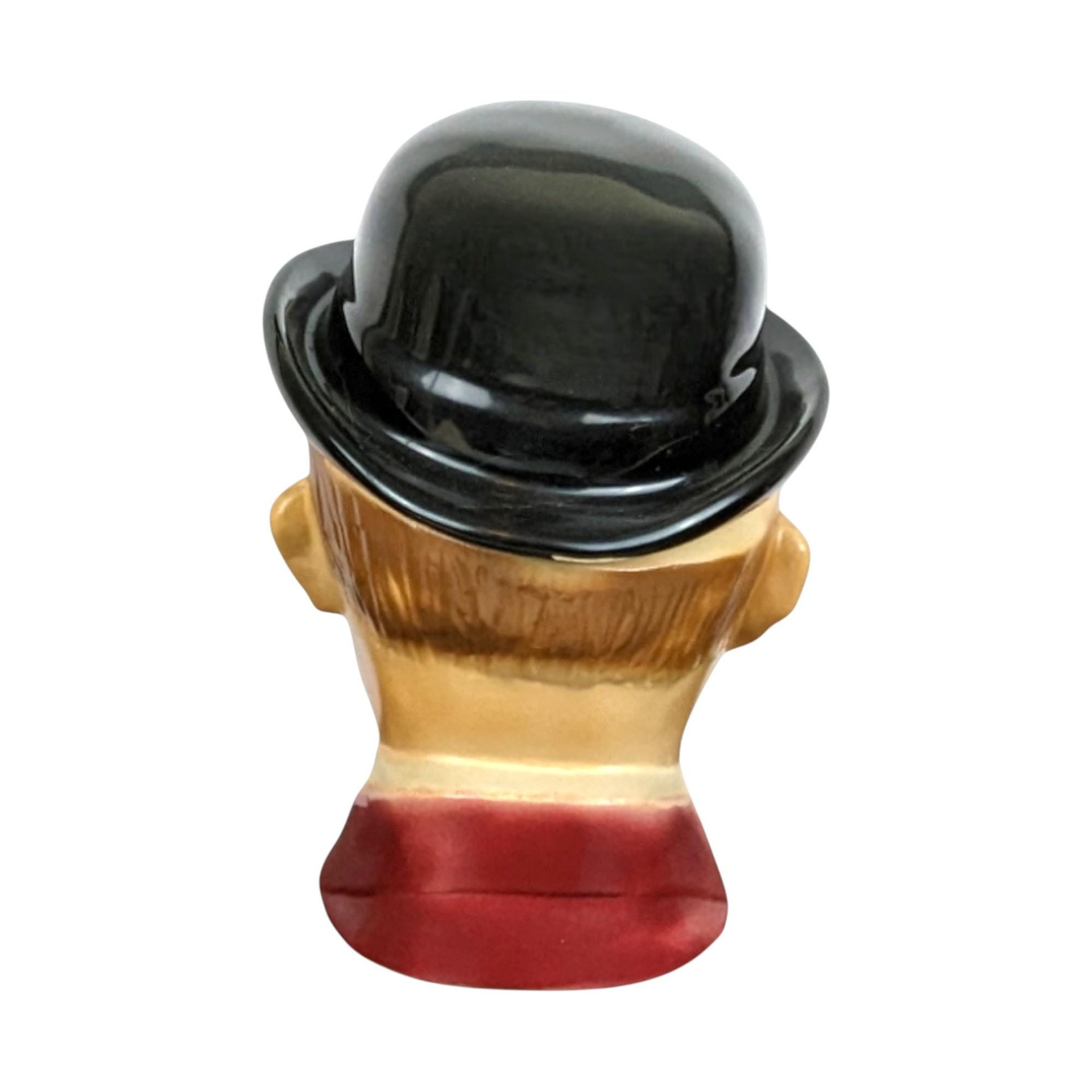 Vintage Stan Laurel Decanter: 1976 Ezra Brooks Ceramic Barware