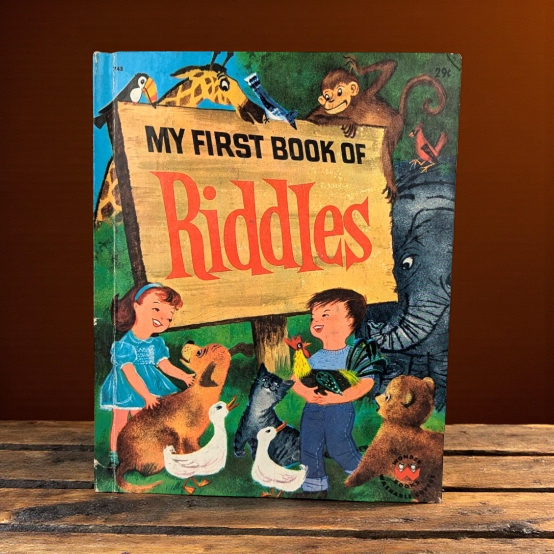Vintage 1960 My First Book of Riddles: Illustrated Children's Book