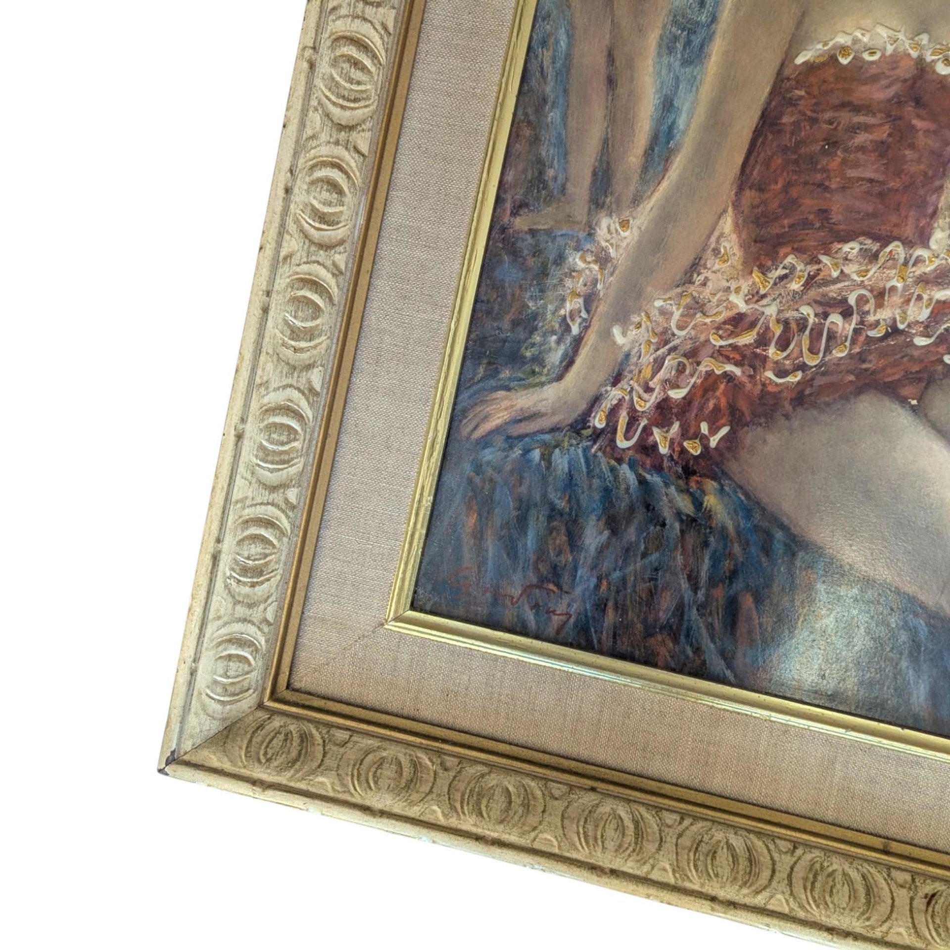 Vintage Ballerina Prints: Framed Ballet Wall Art - Pink & Blue