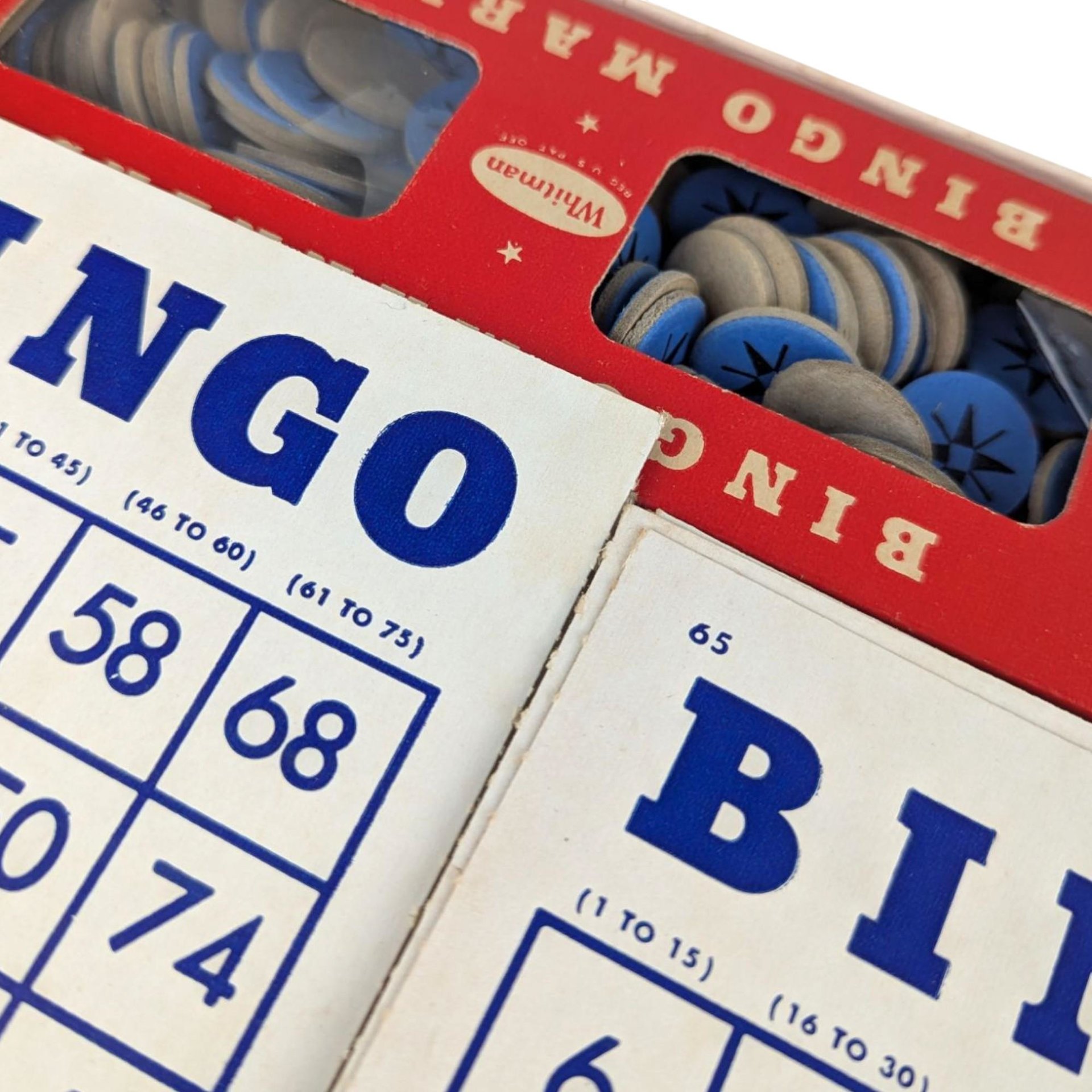 Vintage Whitman Bingo Game: 45 Cards, Collectible Family Fun