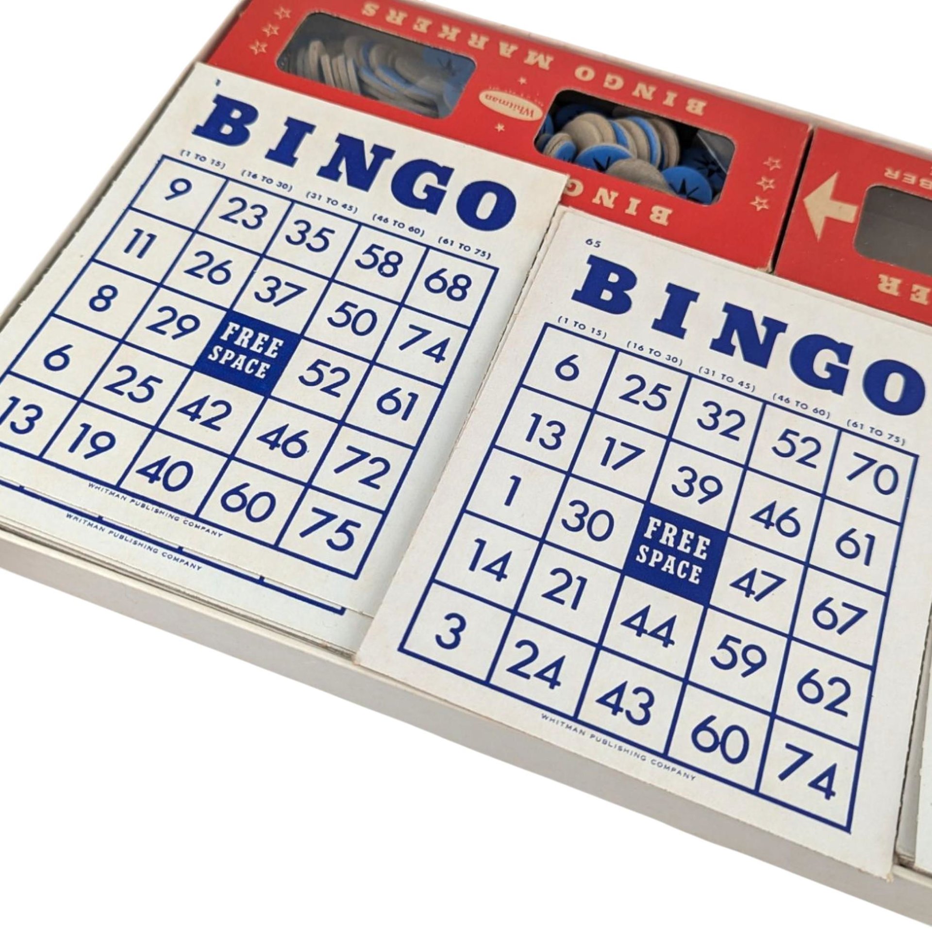 Vintage Whitman Bingo Game: 45 Cards, Collectible Family Fun