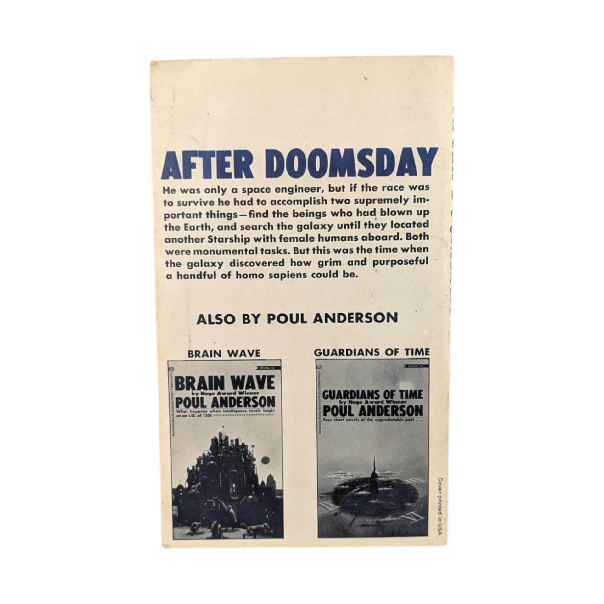 Vintage 1970 'After Doomsday' by Poul Anderson: Sci-Fi Paperback Novel