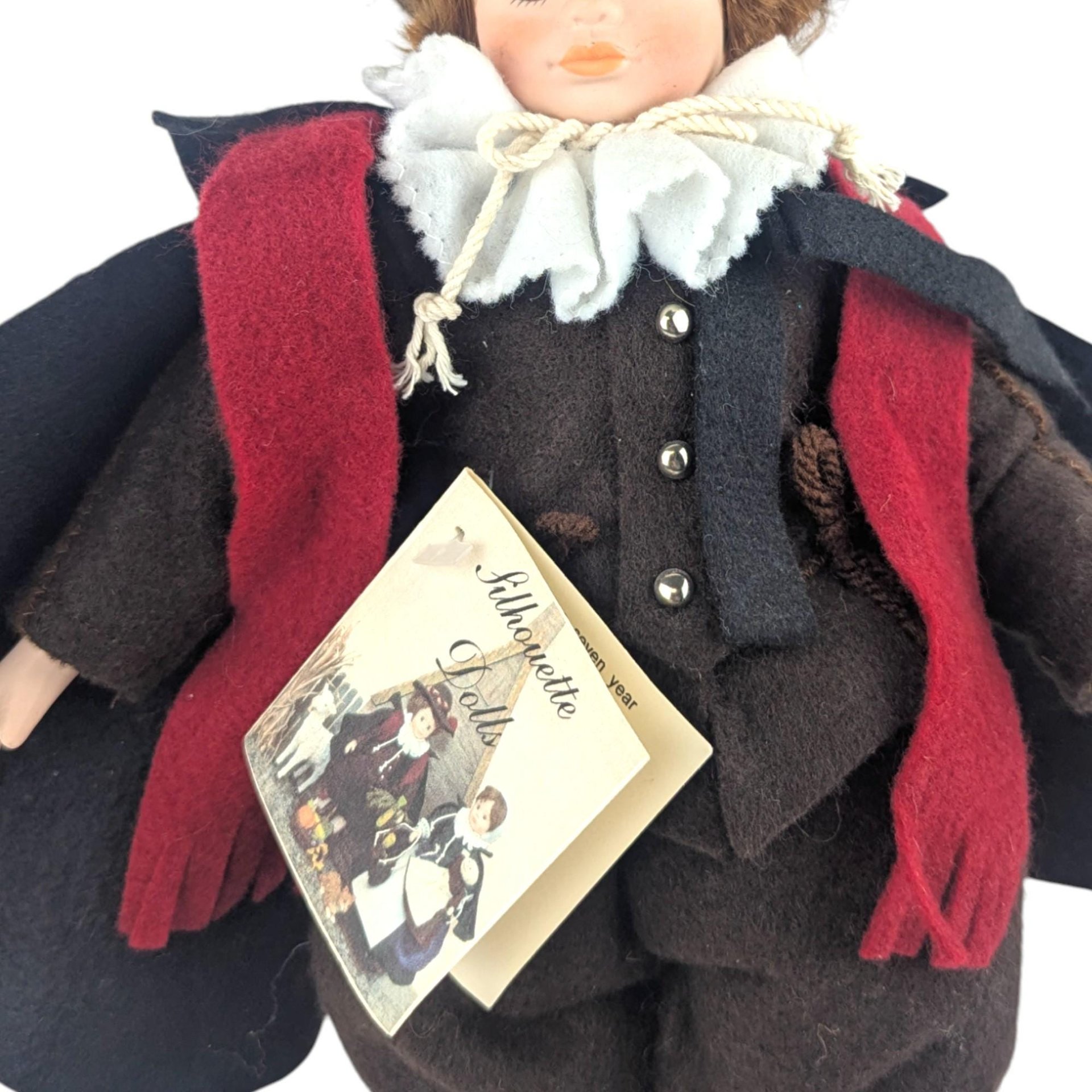Mary Michaud 'Samuel Eaton' Doll: Vintage Silhouette Pilgrim, Signed Artist Doll