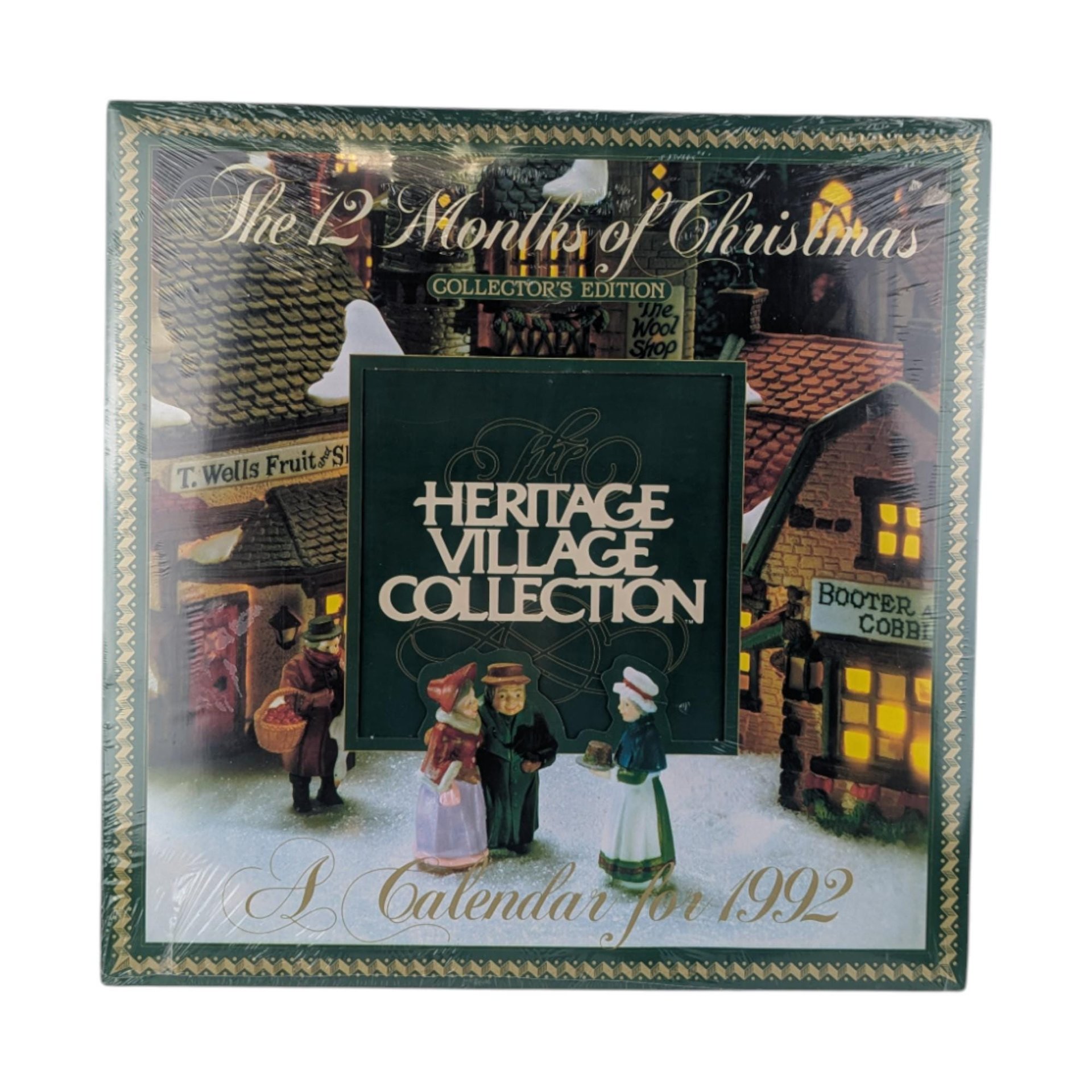 Vintage 1992 Dept 56 Heritage Village Calendar: Sealed NOS, Collector's Edition