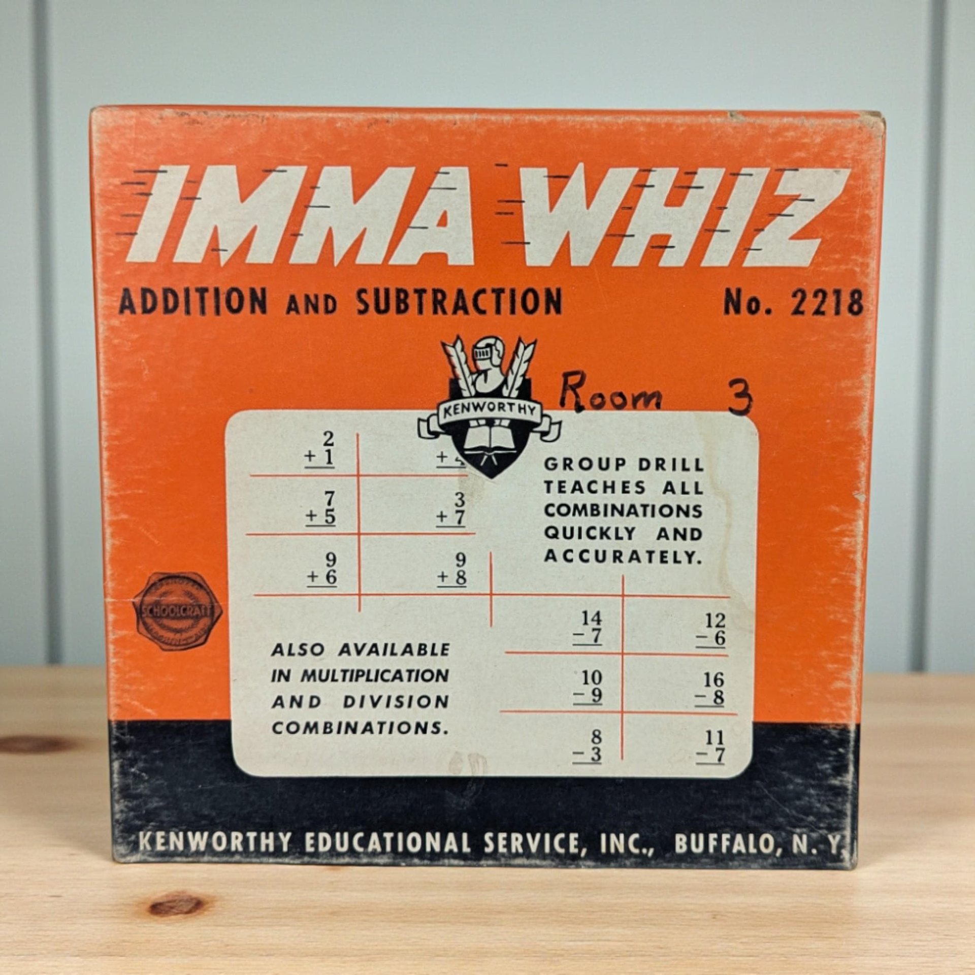 Vintage Imma Whiz Math Flash Cards: Kenworthy Addition & Subtraction Game