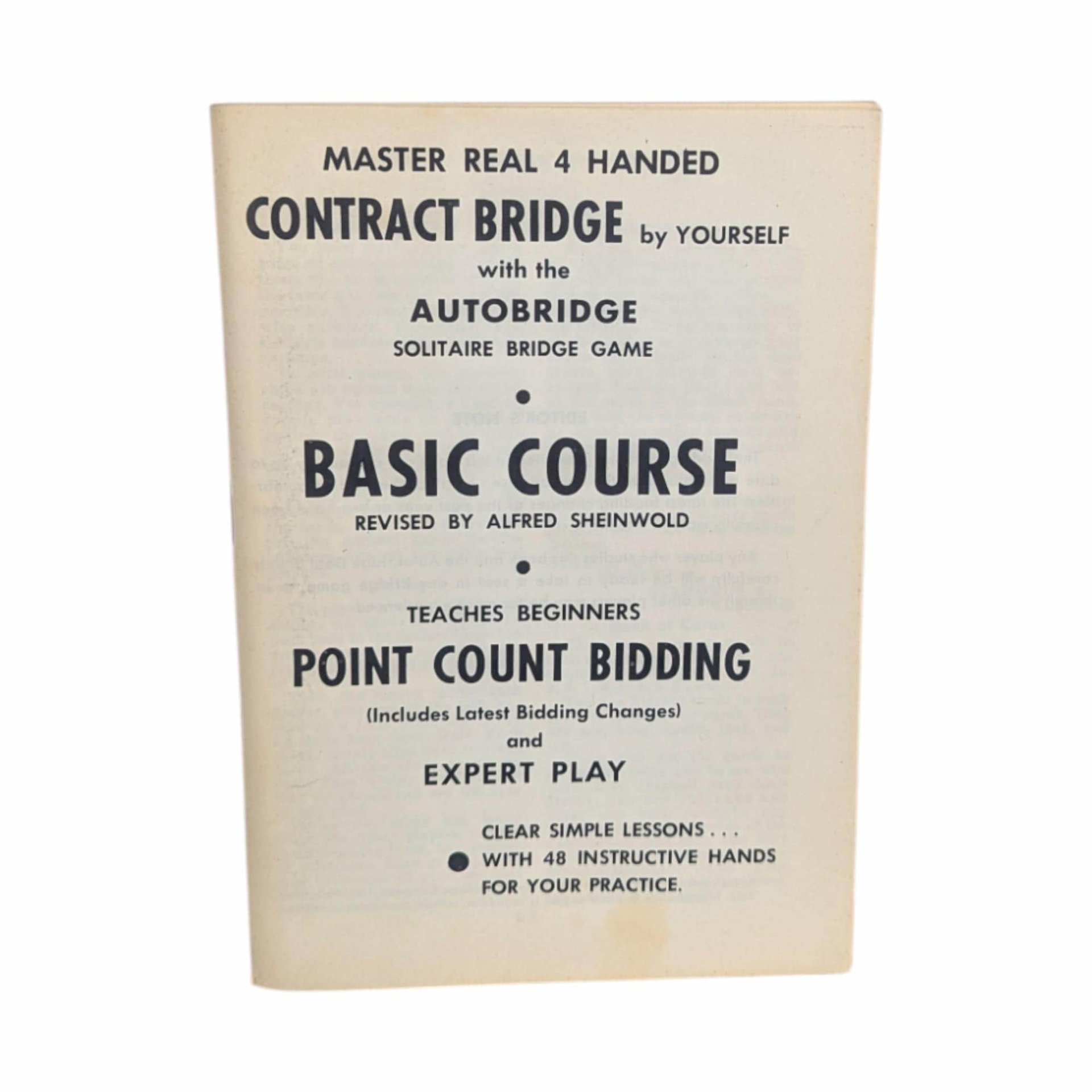 Vintage 1959 Auto Bridge Game: Deluxe Pocket Solitaire Bridge Game