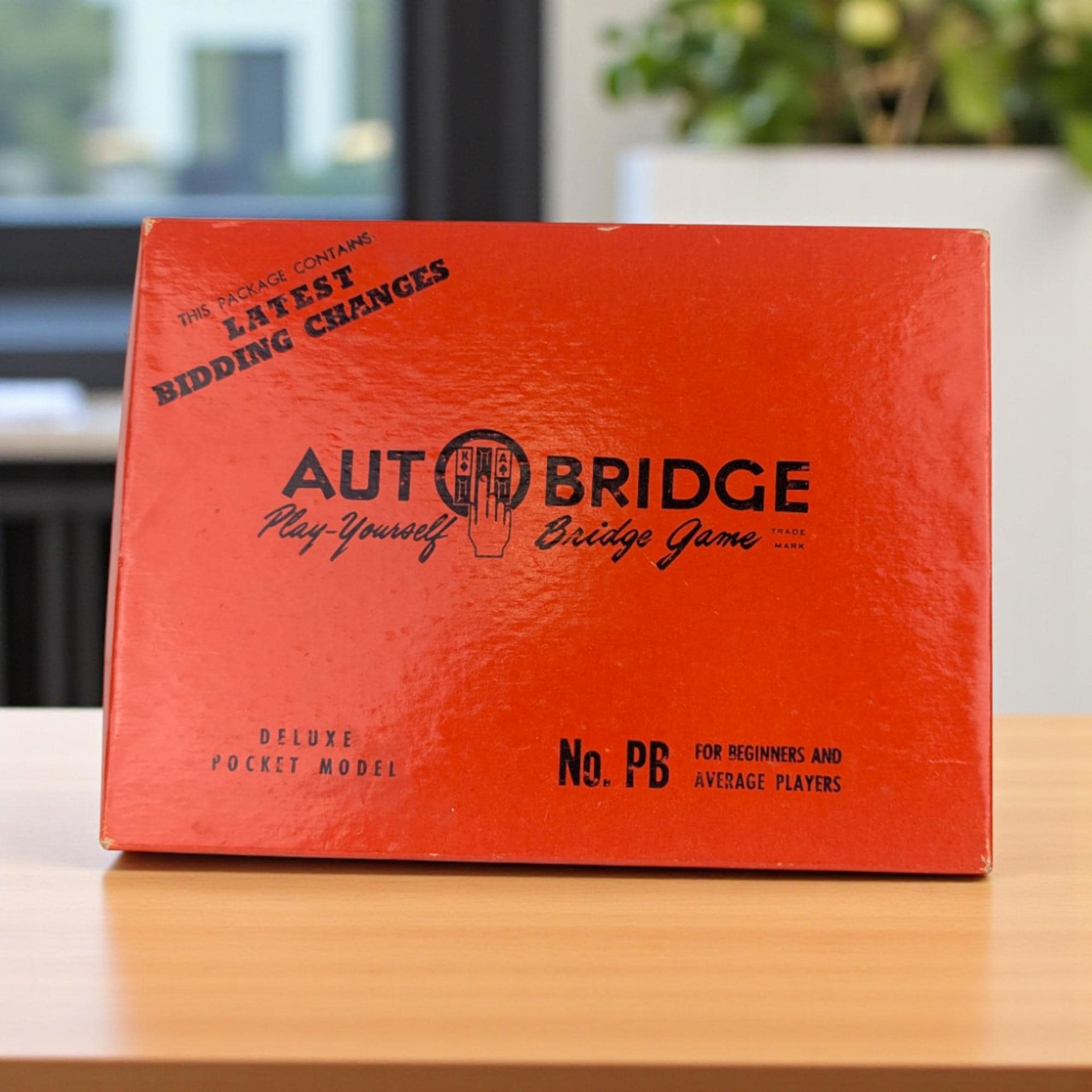 Vintage 1959 Auto Bridge Game: Deluxe Pocket Solitaire Bridge Game