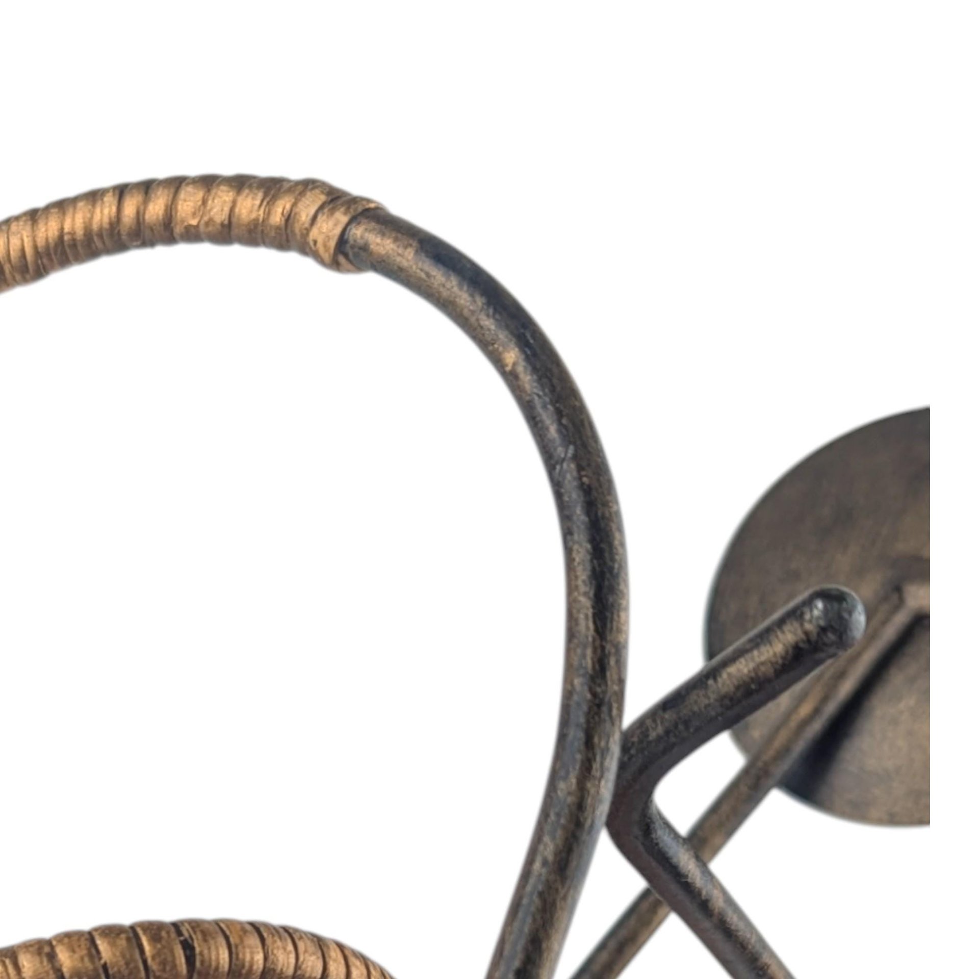 Vintage Figural Metal Candle Holder: Lu Lu Collection Brutalist Art Sculpture