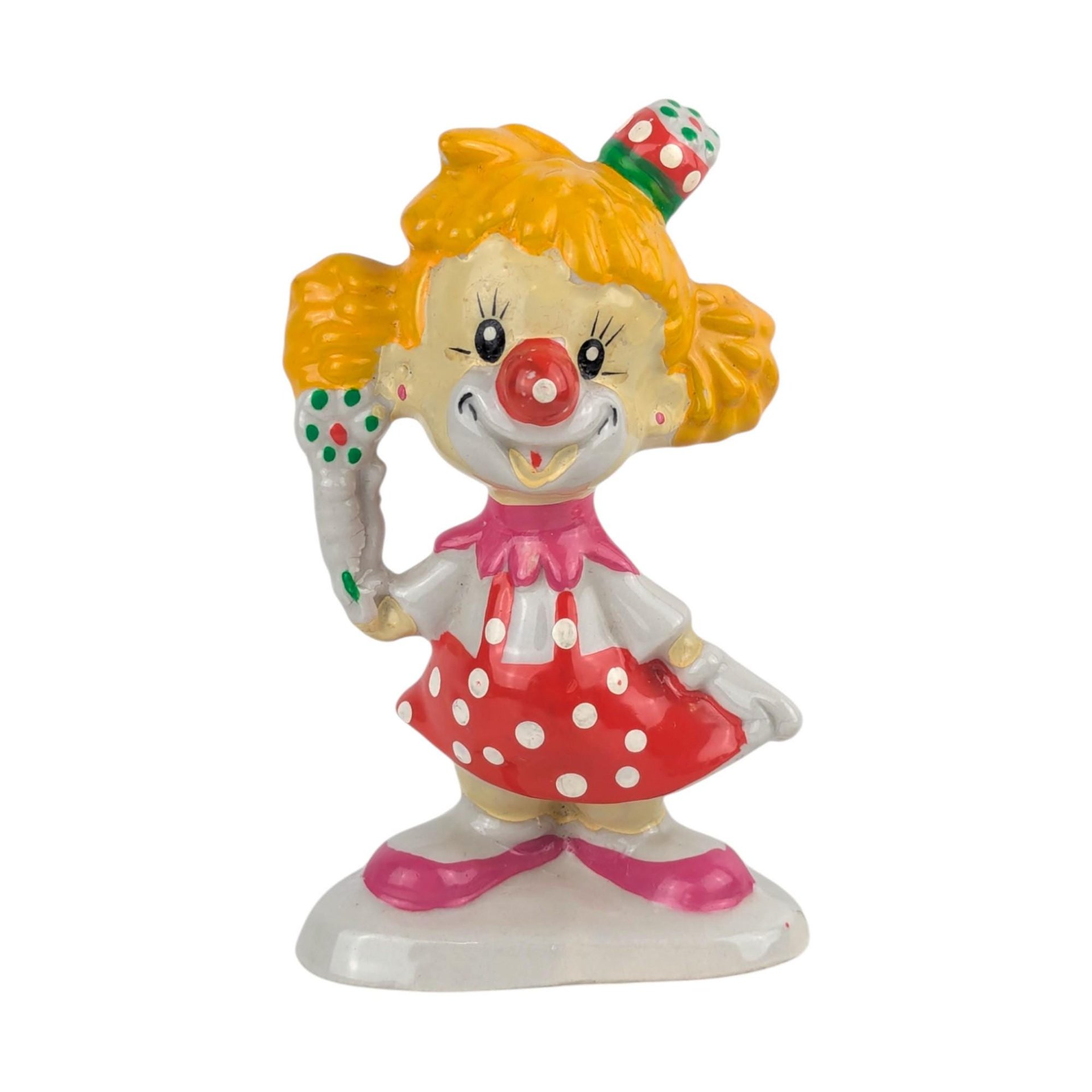 Vintage Edasa Clown Figurine: Ceramic Brazilian Circus Decor