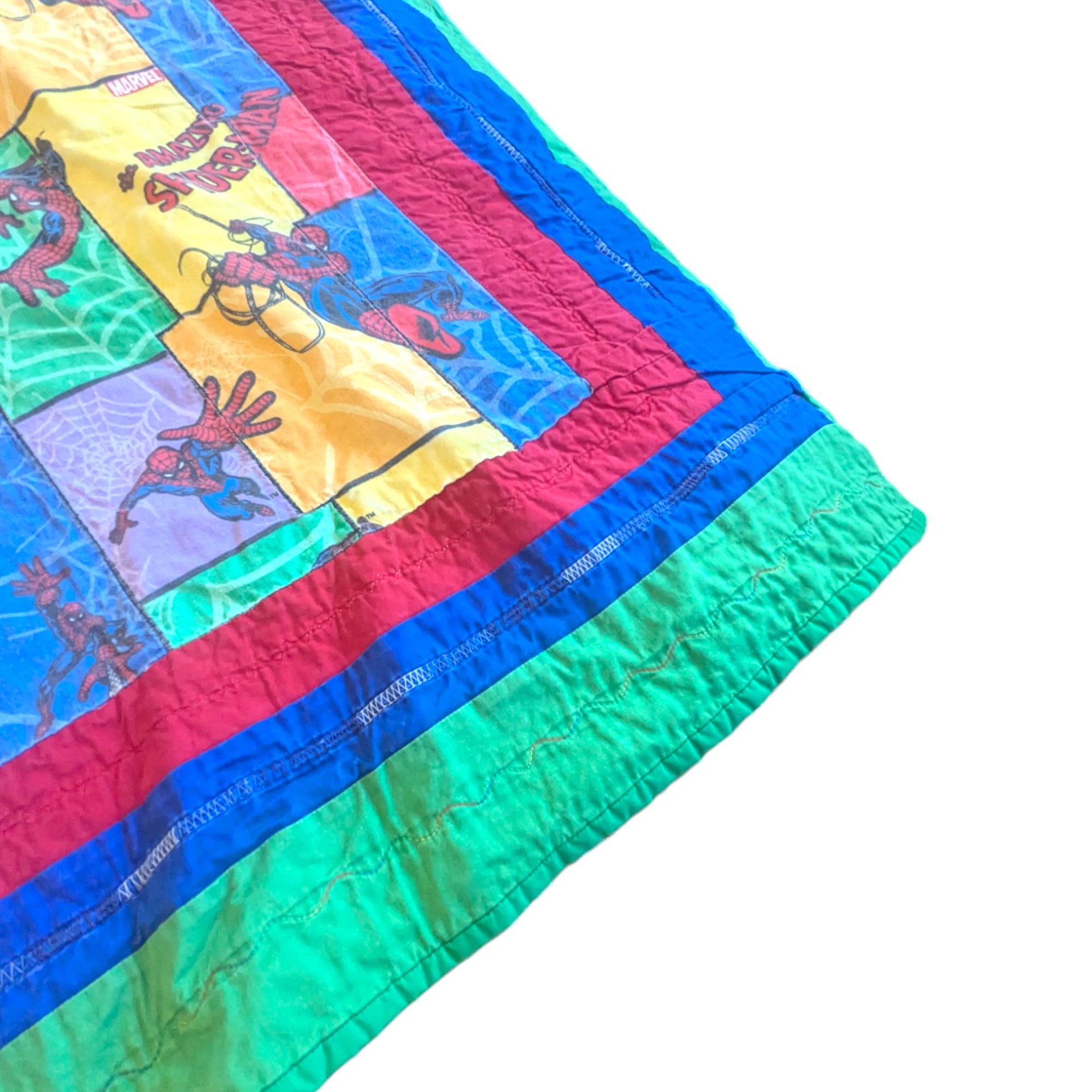 Vintage Spider-Man Quilt: Handmade Marvel Comics Throw Blanket