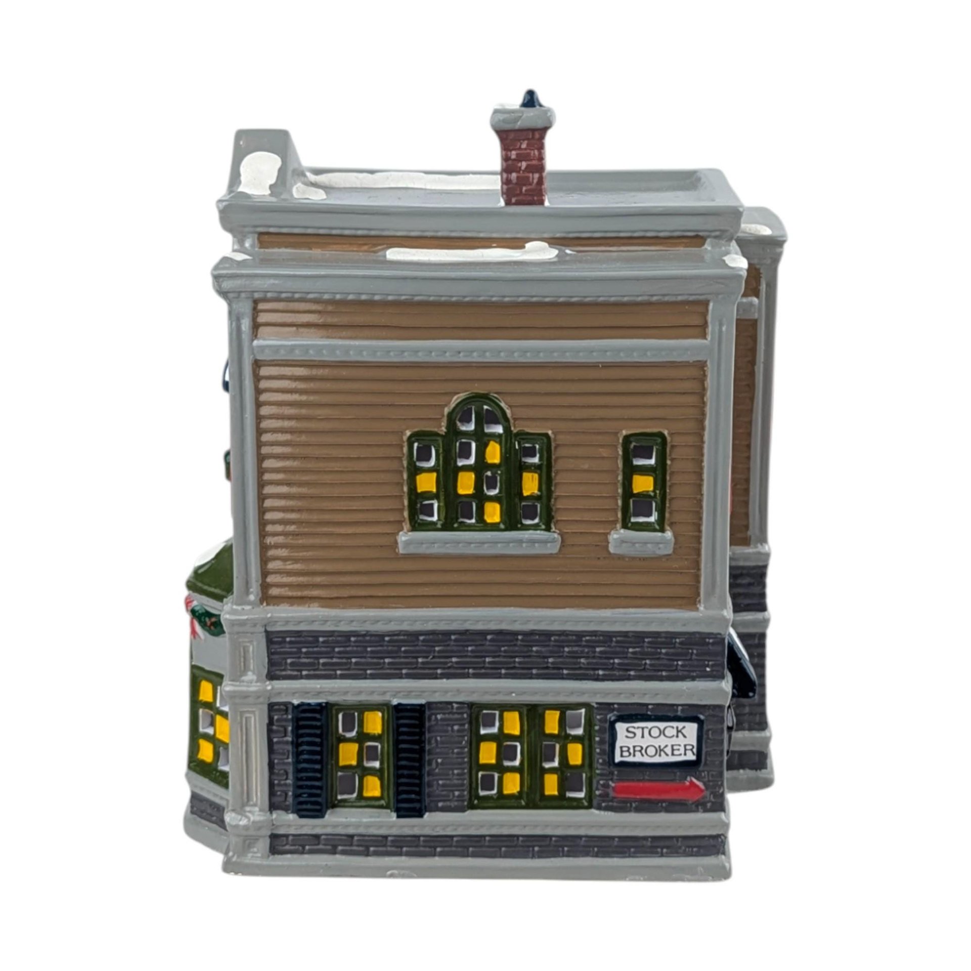 Vintage 1990 Dept 56 Village Realty: Lighted Snow Village Building