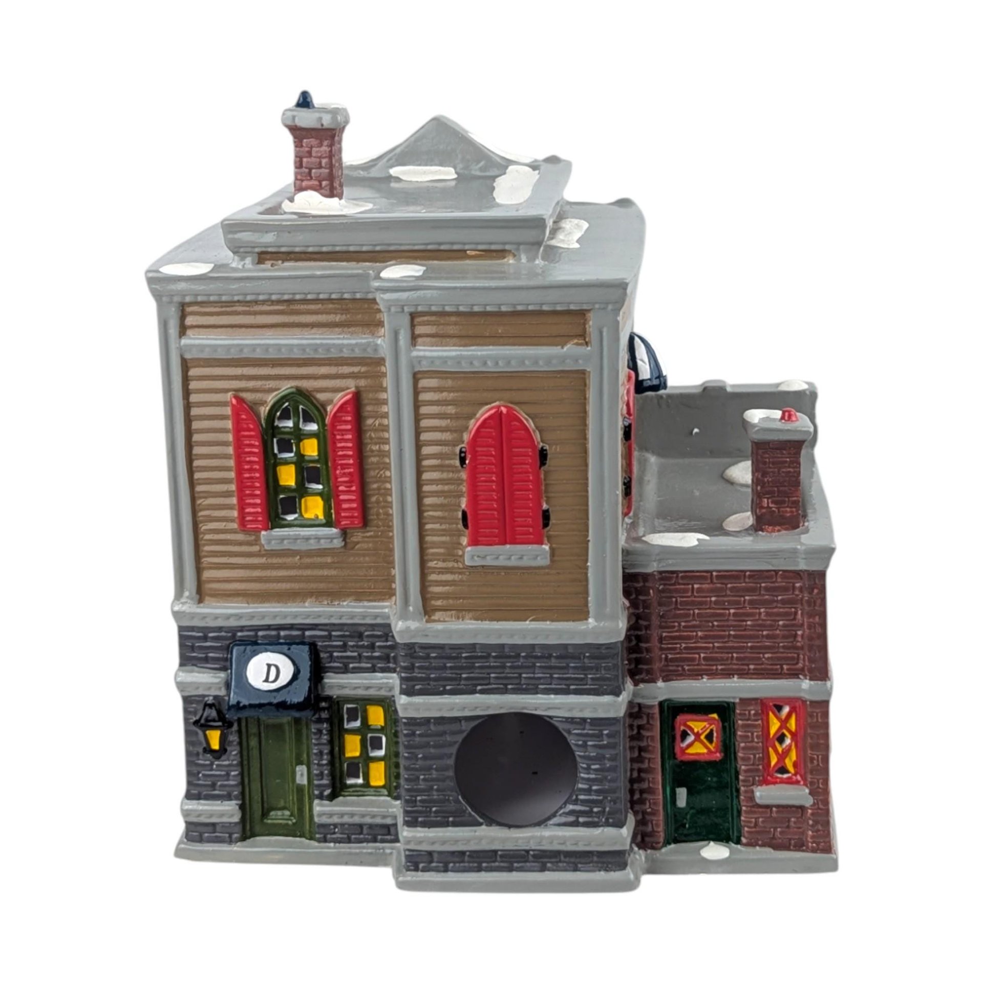Vintage 1990 Dept 56 Village Realty: Lighted Snow Village Building
