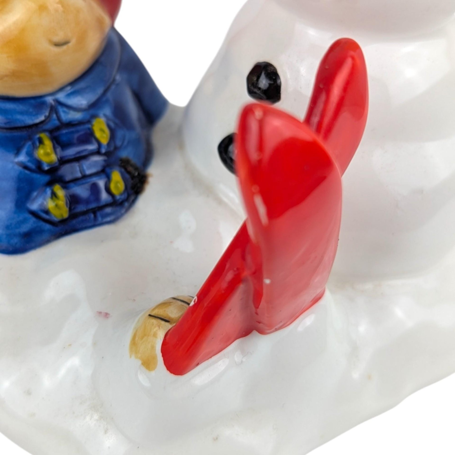 Vintage 1997 Paddington Bear Figurine: Eden by Toscany Ceramic Winter Scene