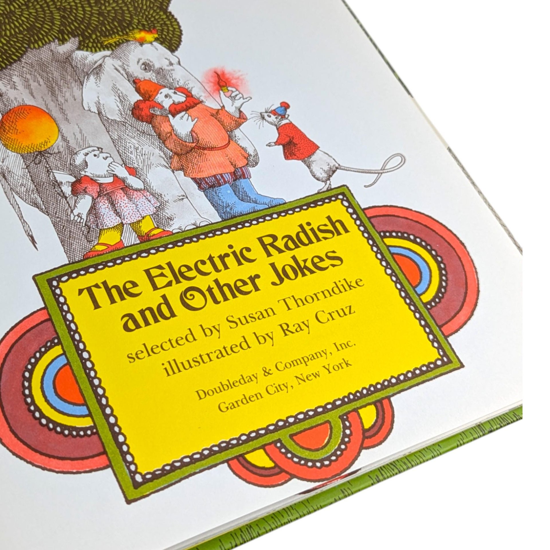 Vintage 1975 The Electric Radish Joke Book: Ray Cruz Illustrated Hardcover