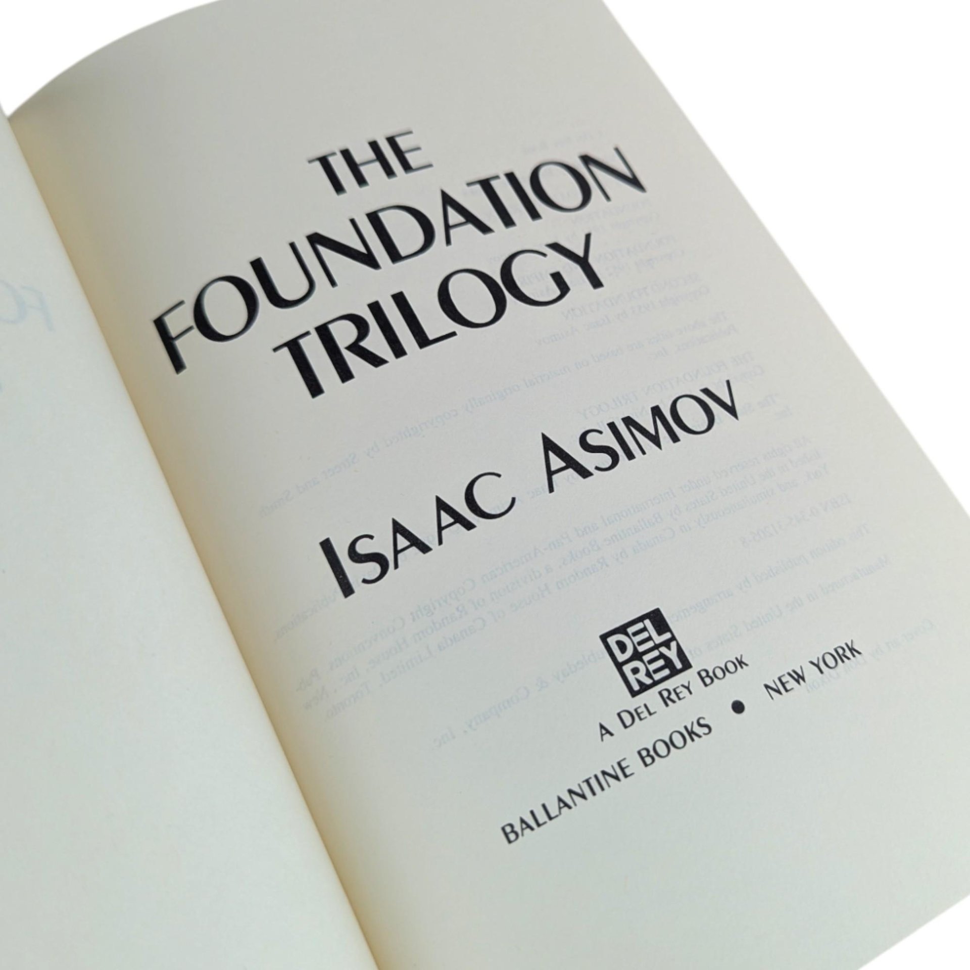 1982 "The Foundation Trilogy" Paperback: Isaac Asimov, Vintage Sci-Fi Classic Omnibus
