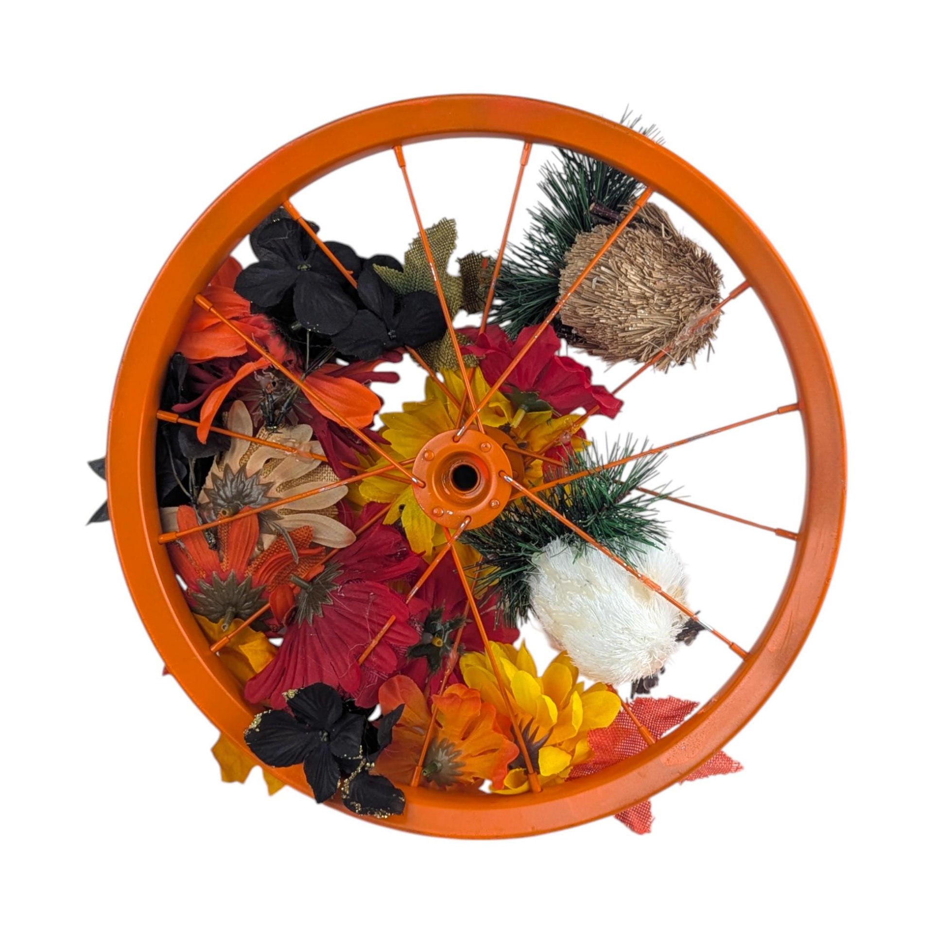 Vintage Autumn Owl Wreath: Handmade Fall Door Decor, Rustic Farmhouse Wall Hanging