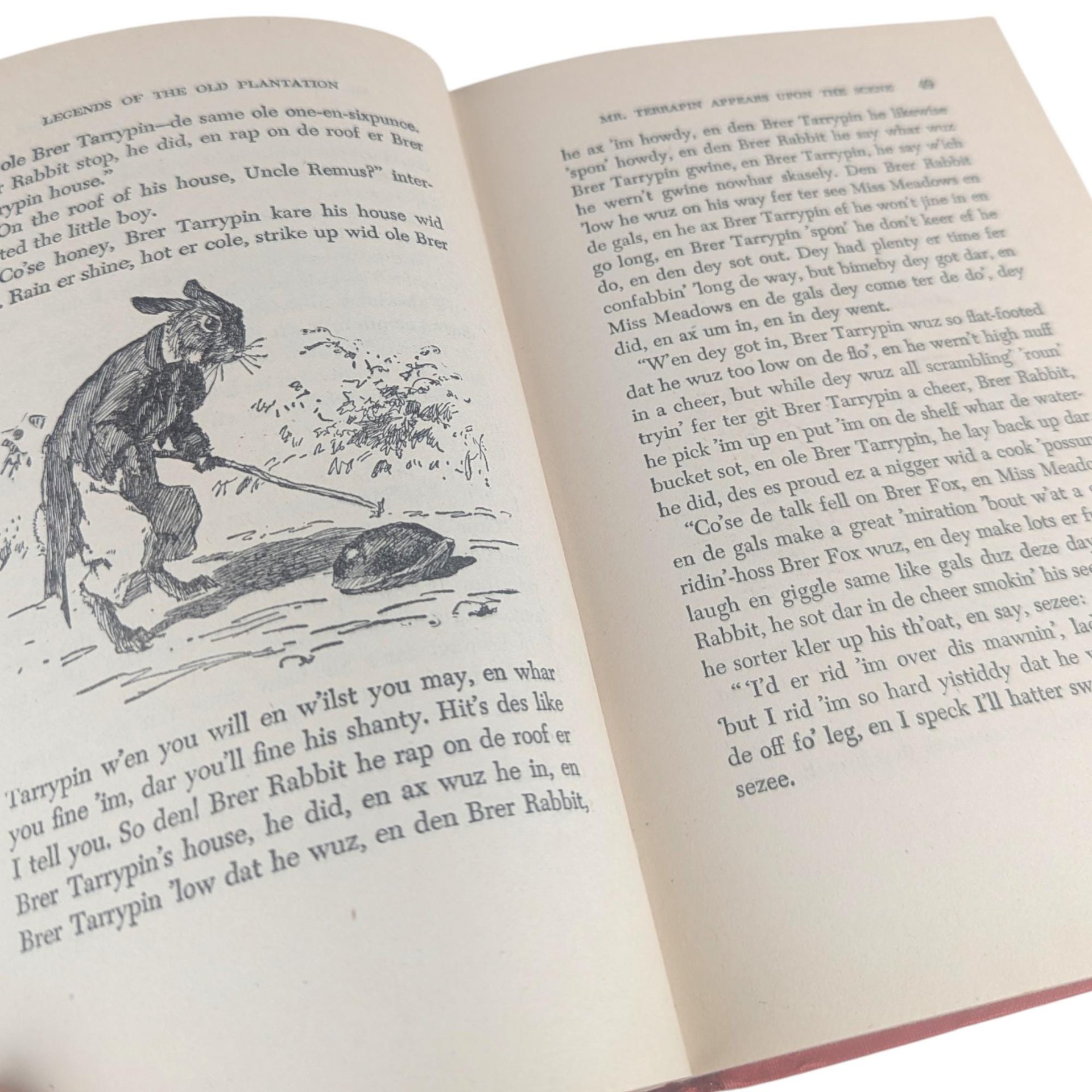 Antique 1921 Uncle Remus Book: Joel Chandler Harris Illustrated Edition