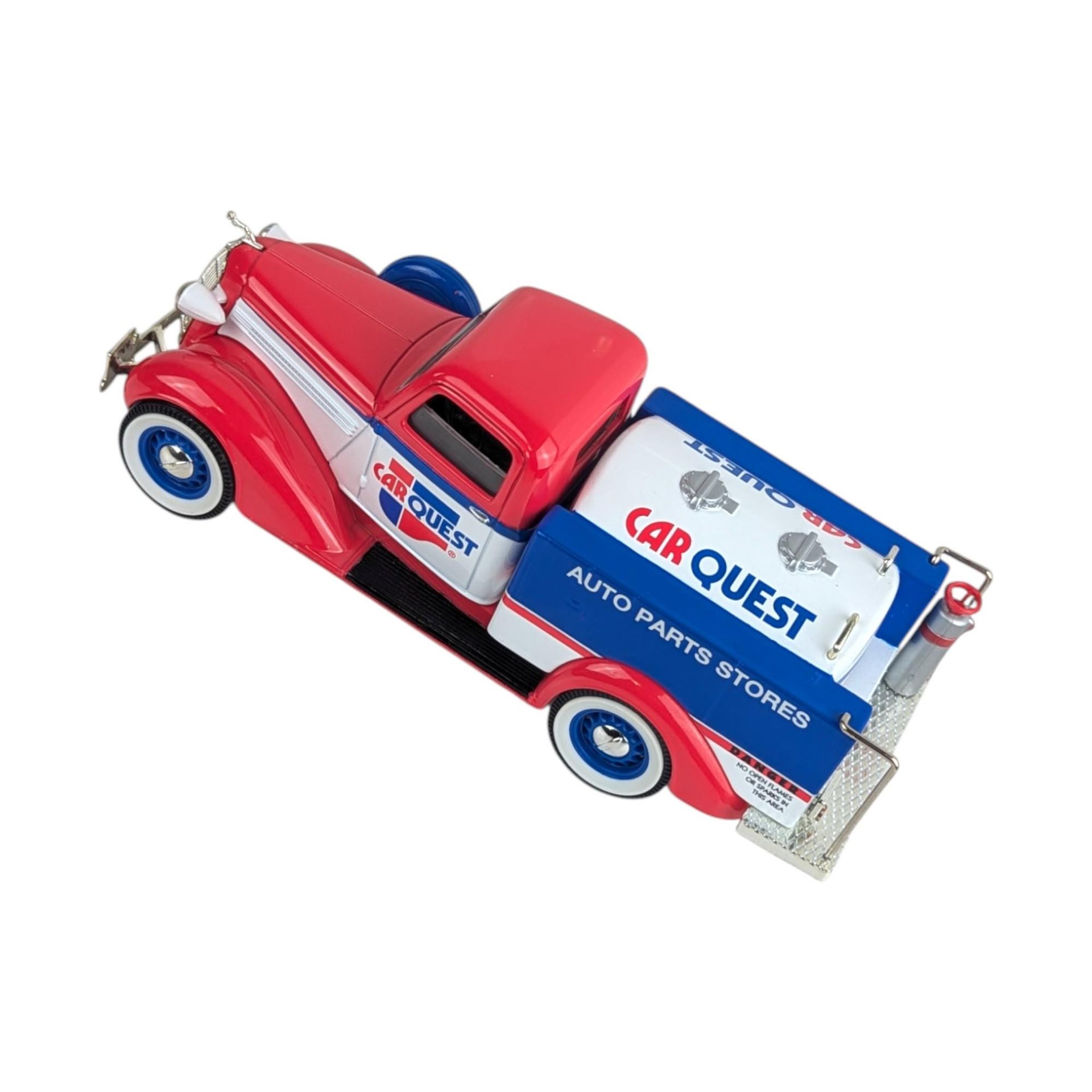 Vintage Liberty Carquest Truck: 1936 Dodge Tanker Diecast Bank with Key