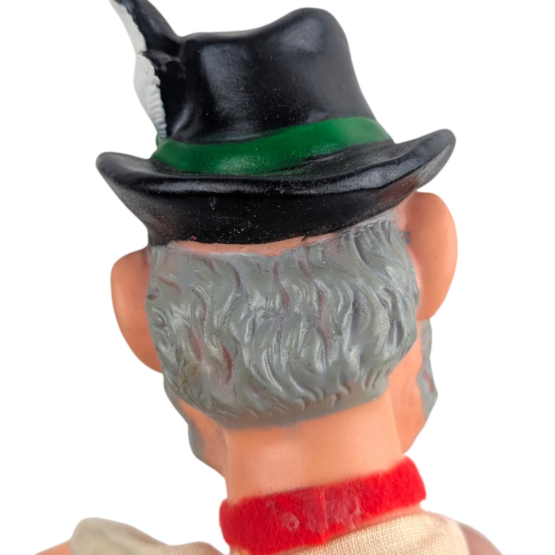 Vintage Woodsman Hand Puppet: Rubber Head German Style Folk Art Toy