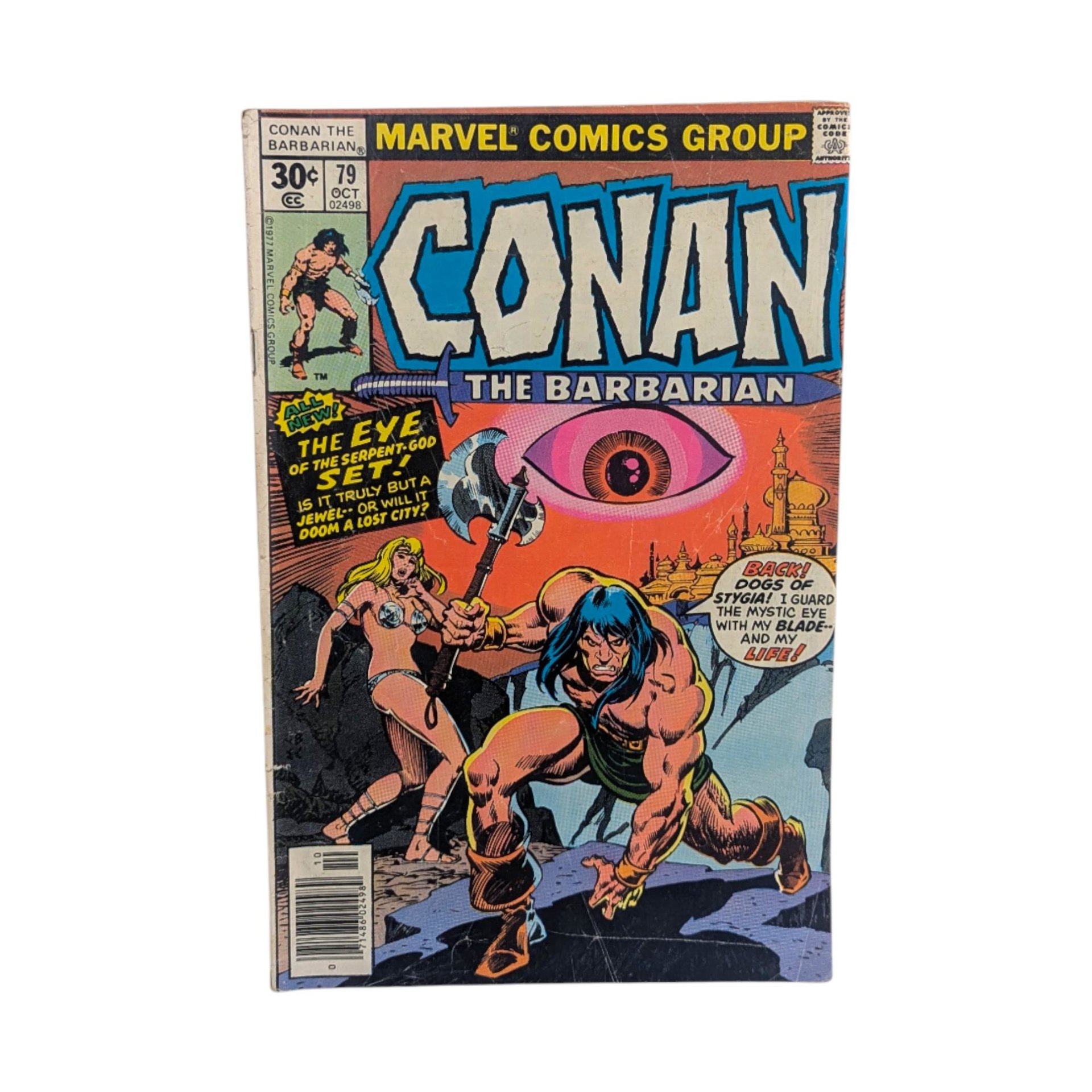 Vintage 1977 Conan the Barbarian Comic Lot: Marvel Comics Issues 73-80, Bronze Age