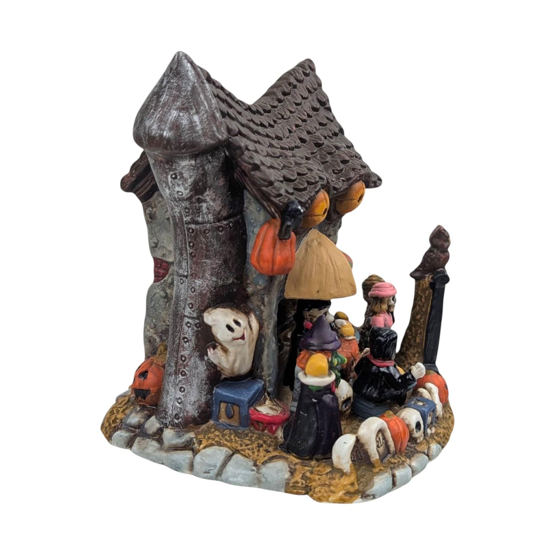 Vintage Light-Up Halloween Village Deli: Spooky Town Monster Figurine