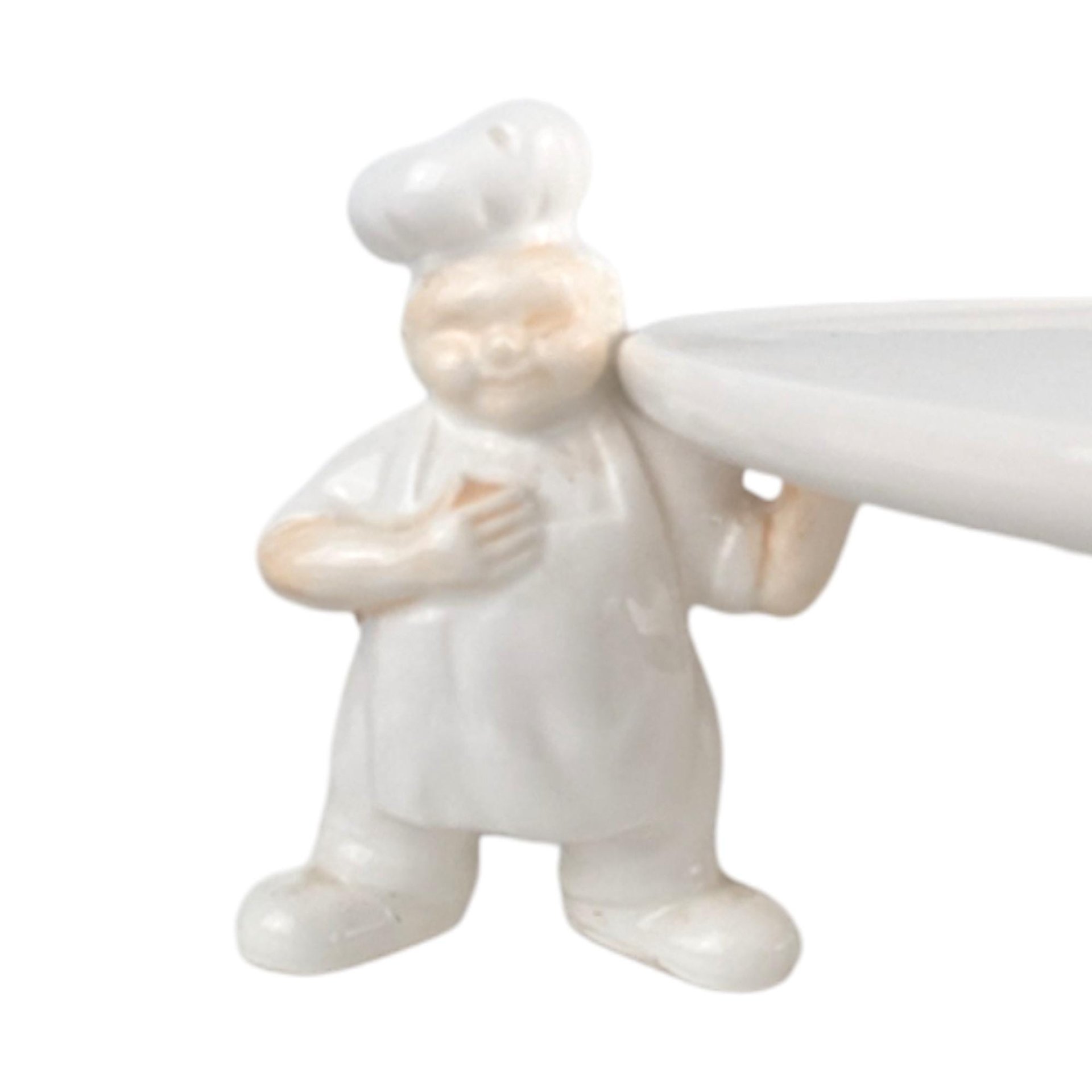 Vintage Dept 56 Three Bakers Cake Plate: Whimsical Chef Pedestal Stand